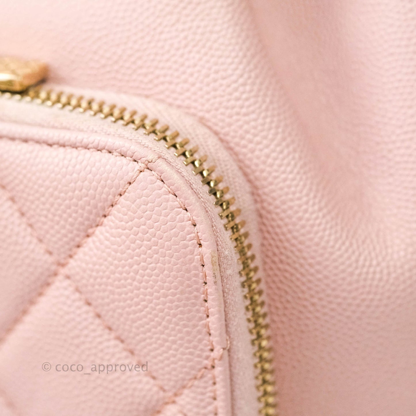Chanel Quilted Business Affinity Backpack Pink Caviar Gold Hardware