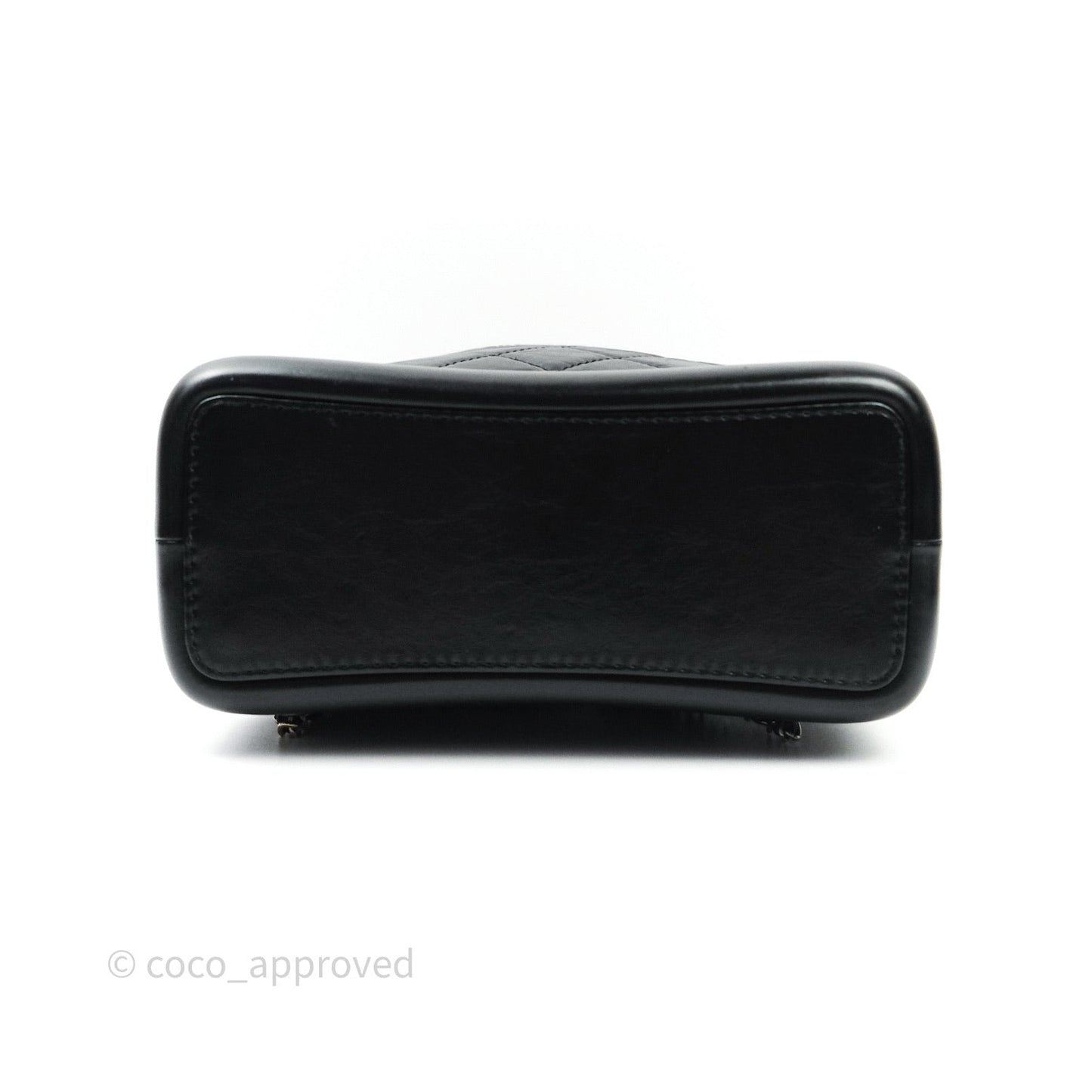 Chanel Gabrielle Backpack Black Aged Calfskin Small Navy Black