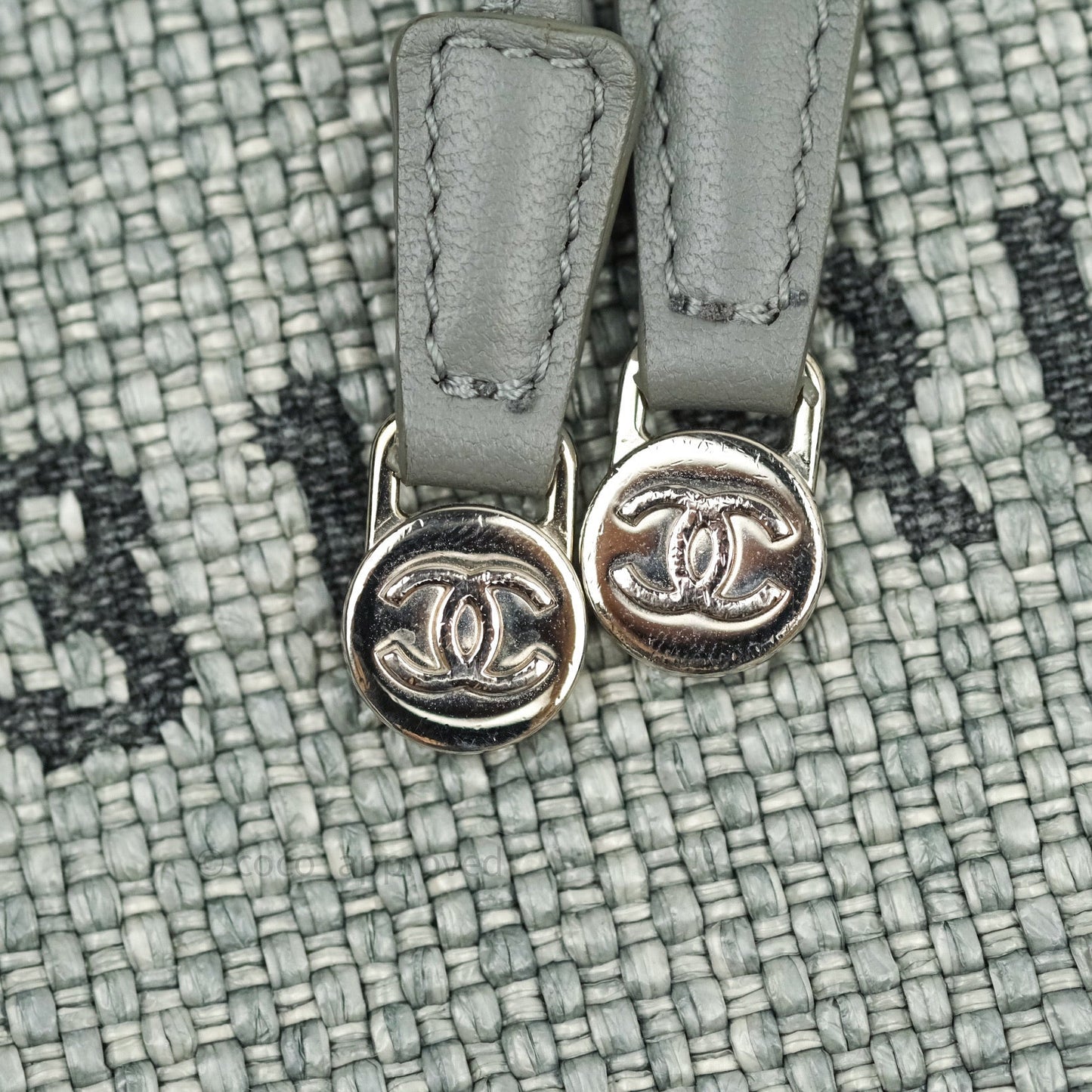 Chanel Canvas Deauville Backpack Grey