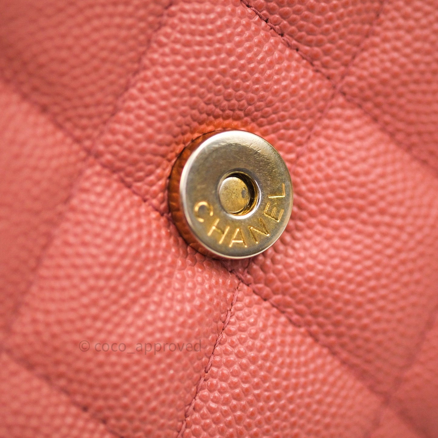 Chanel Filigree Wallet on Chain WOC Pink Caviar Gold Hardware