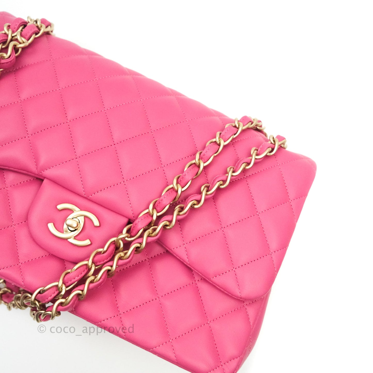Chanel Jumbo Double Flap Pink Lambskin Gold Hardware⁣⁣