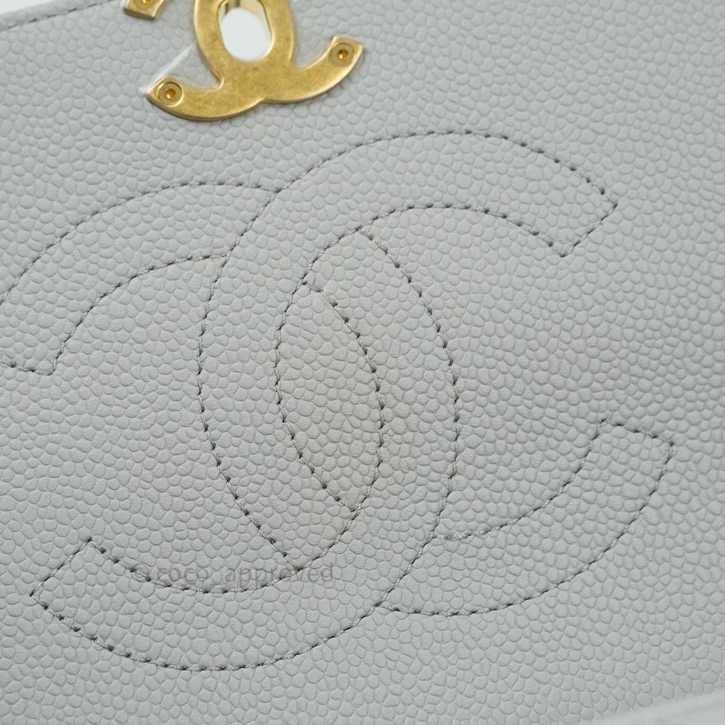 Chanel Chic Affinity Small Grained Calfskin Grey Gold Hardware