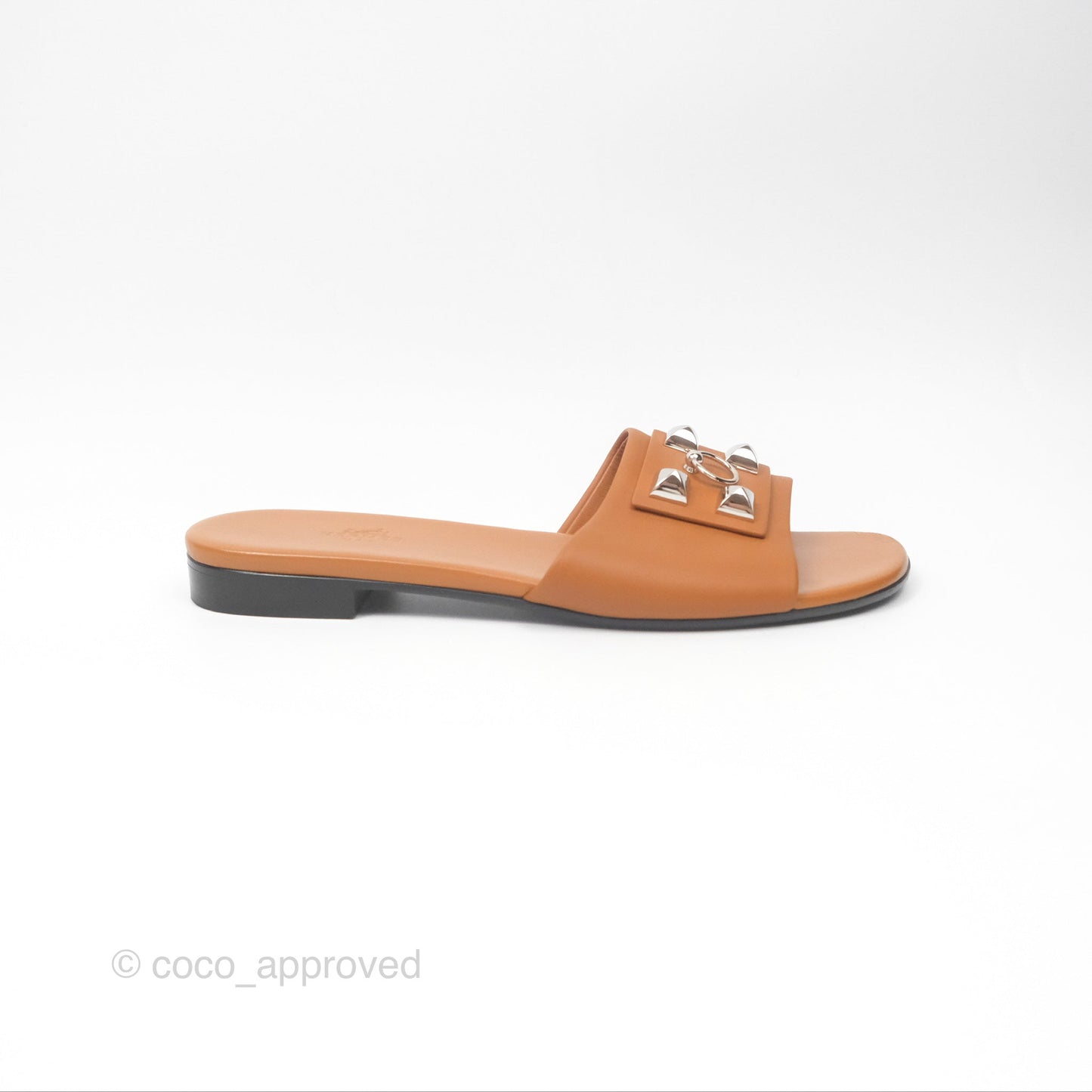 Hermès Dune Sandal Gold 37 Palladium Hardware Size 39.5