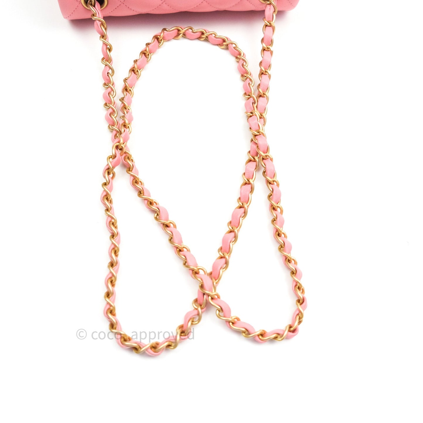 Chanel Quilted Mini Rectangular Pink Lambskin Gold Hardware