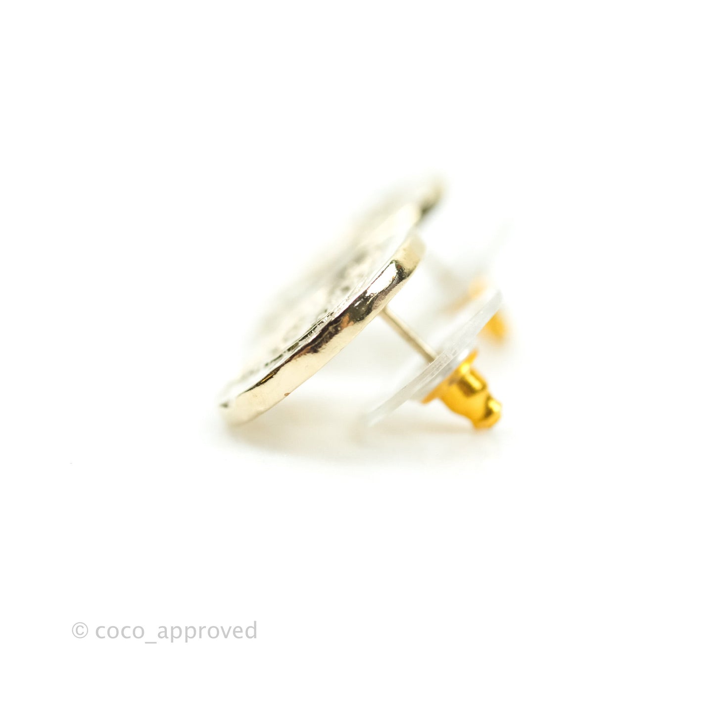 Chanel 'I love CC' earrings Gold Tone 19S