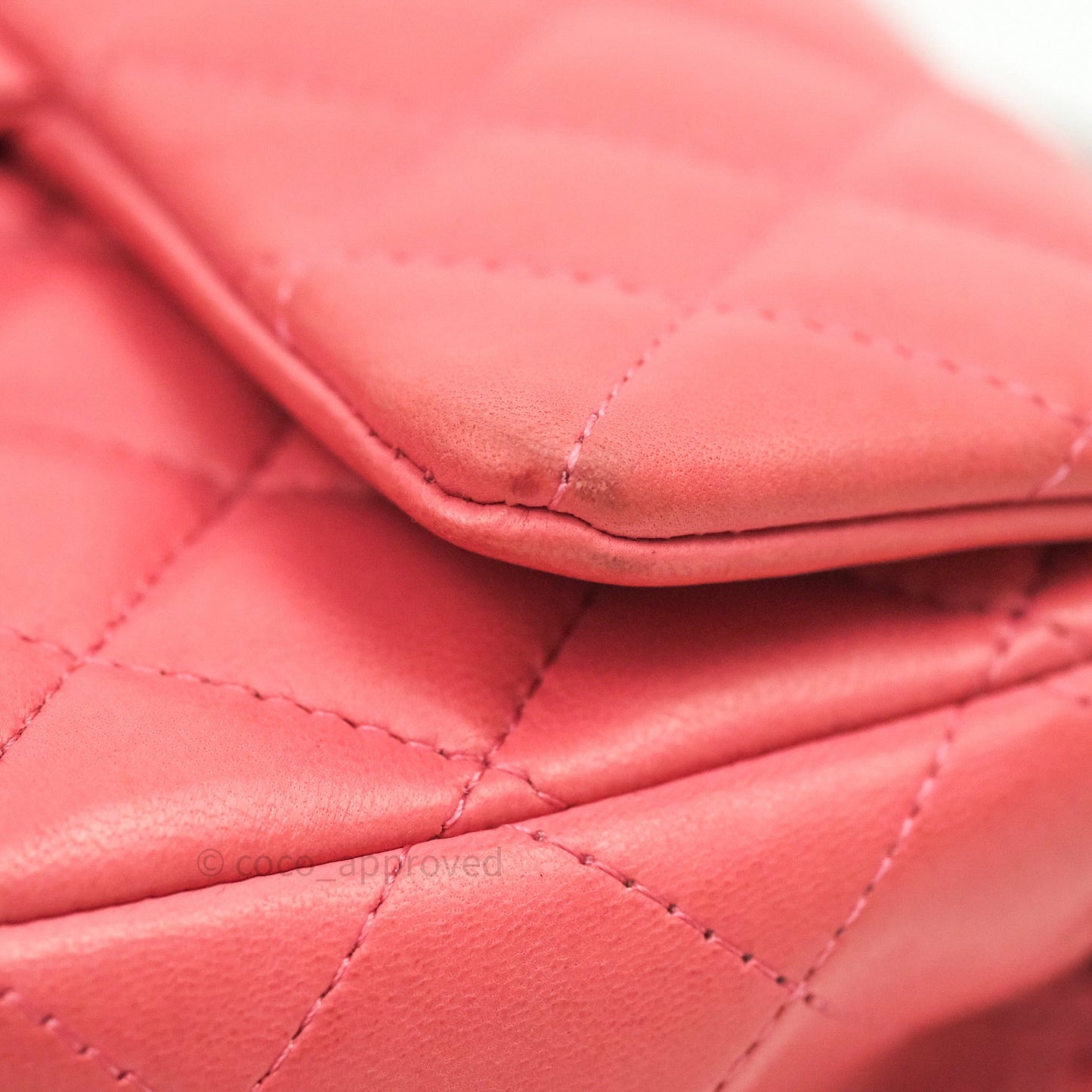 Chanel Quilted Mini Rectangular Pink Lambskin Silver Hardware