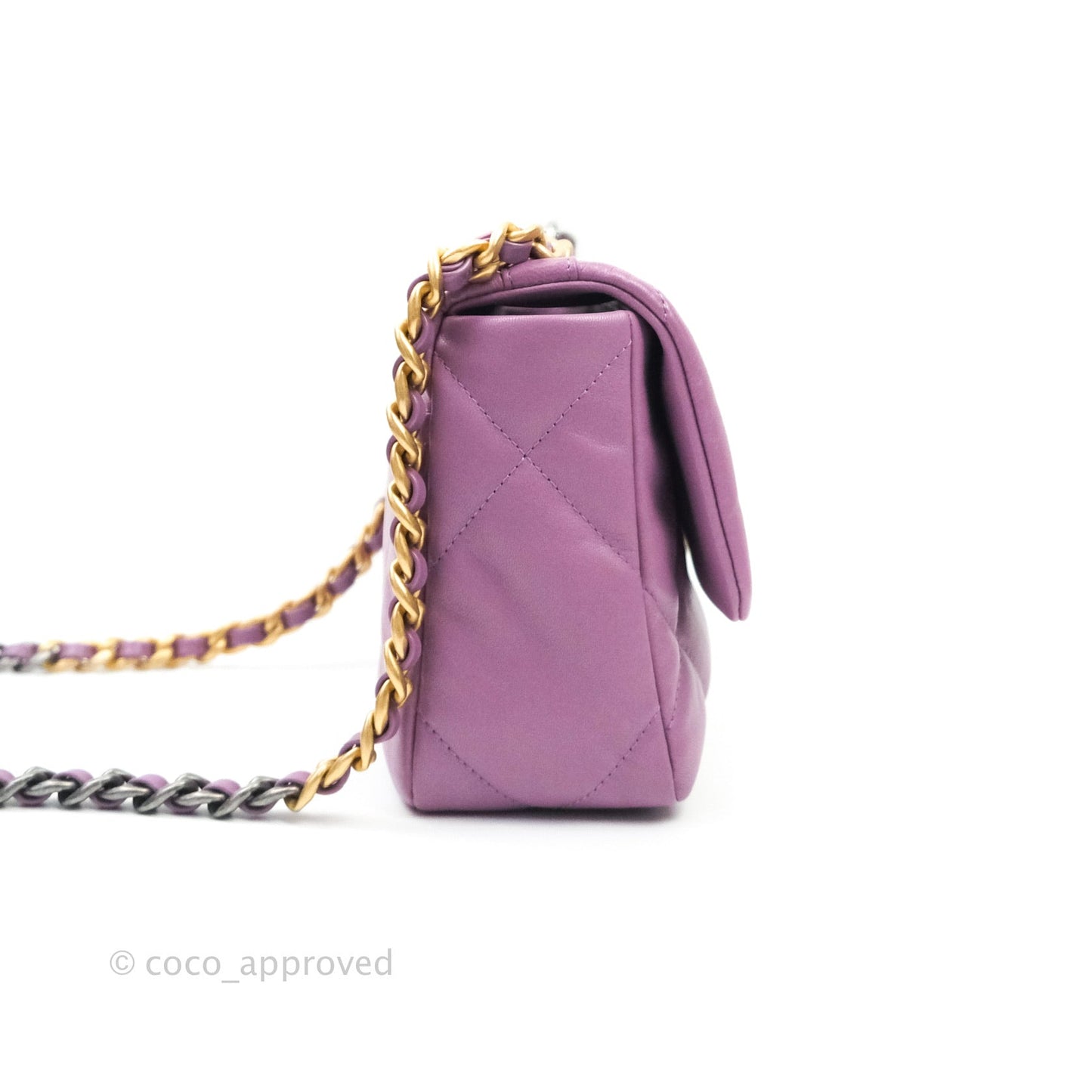 Chanel 19 Small Lavender Purple Mixed Hardware
