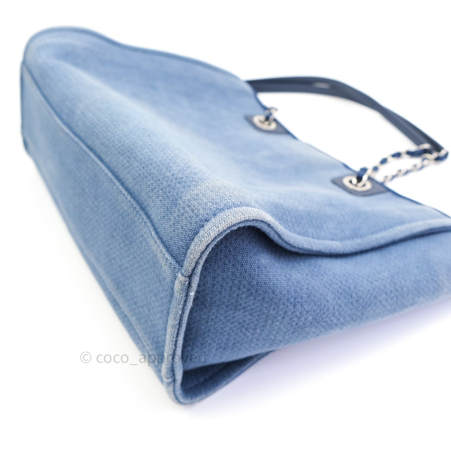 Chanel Canvas Deauville Medium Tote Blue