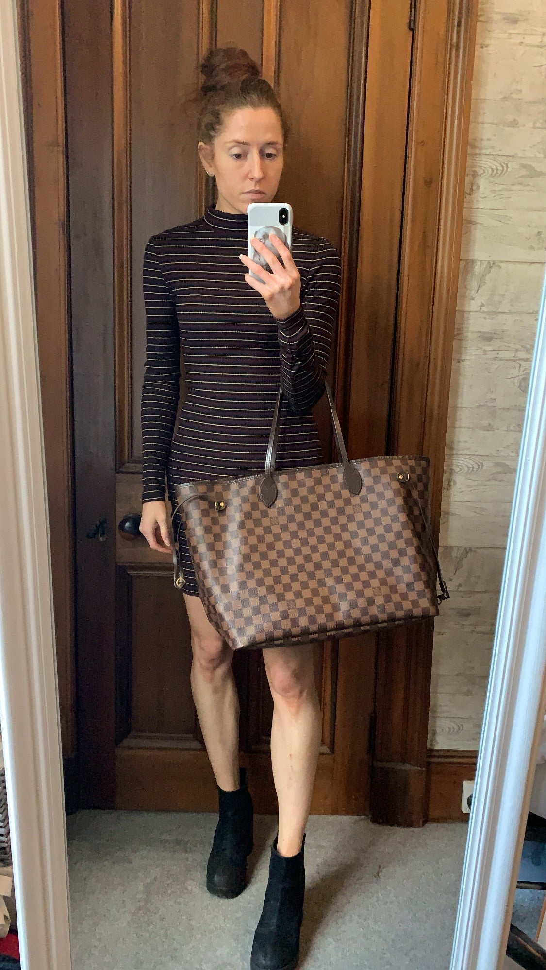 Louis Vuitton Neverfull GM Damier Ebene Cherry Interior (1,450)