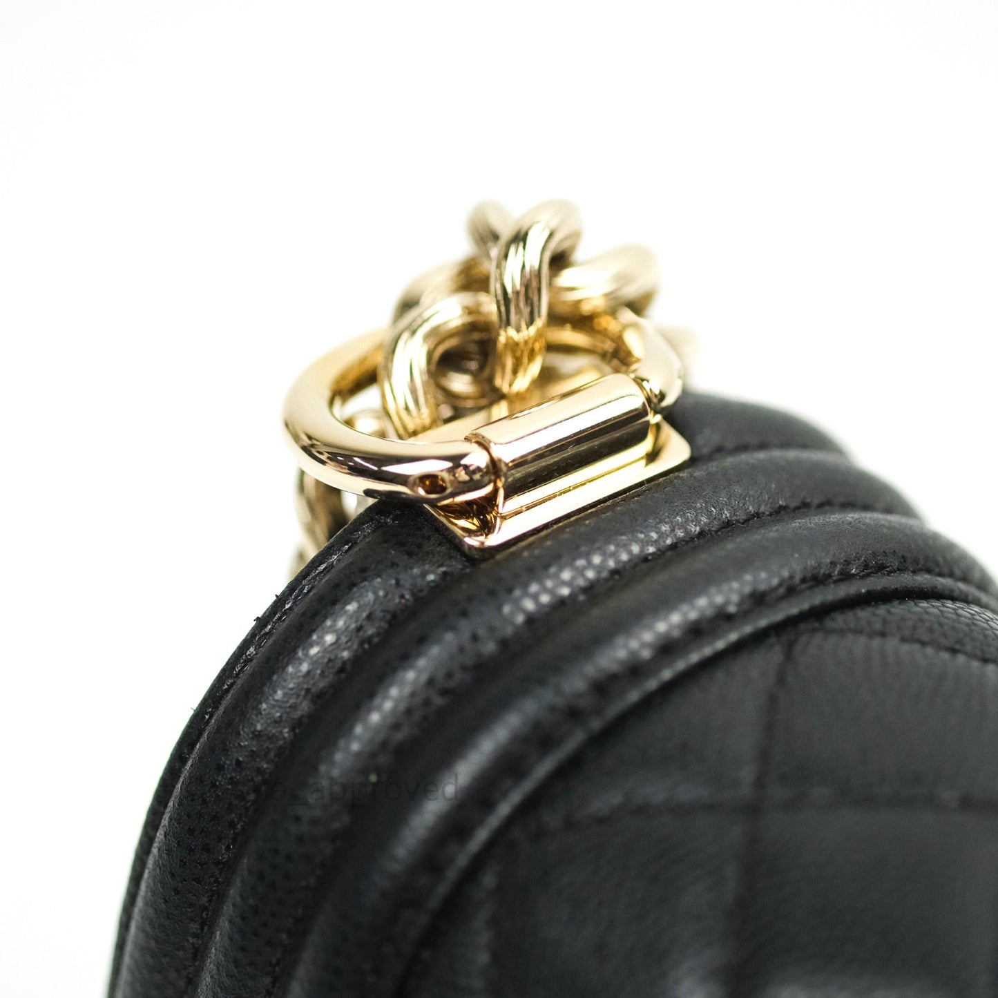 Chanel Quilted Medium Boy Flap Black Caviar Gold Hardware