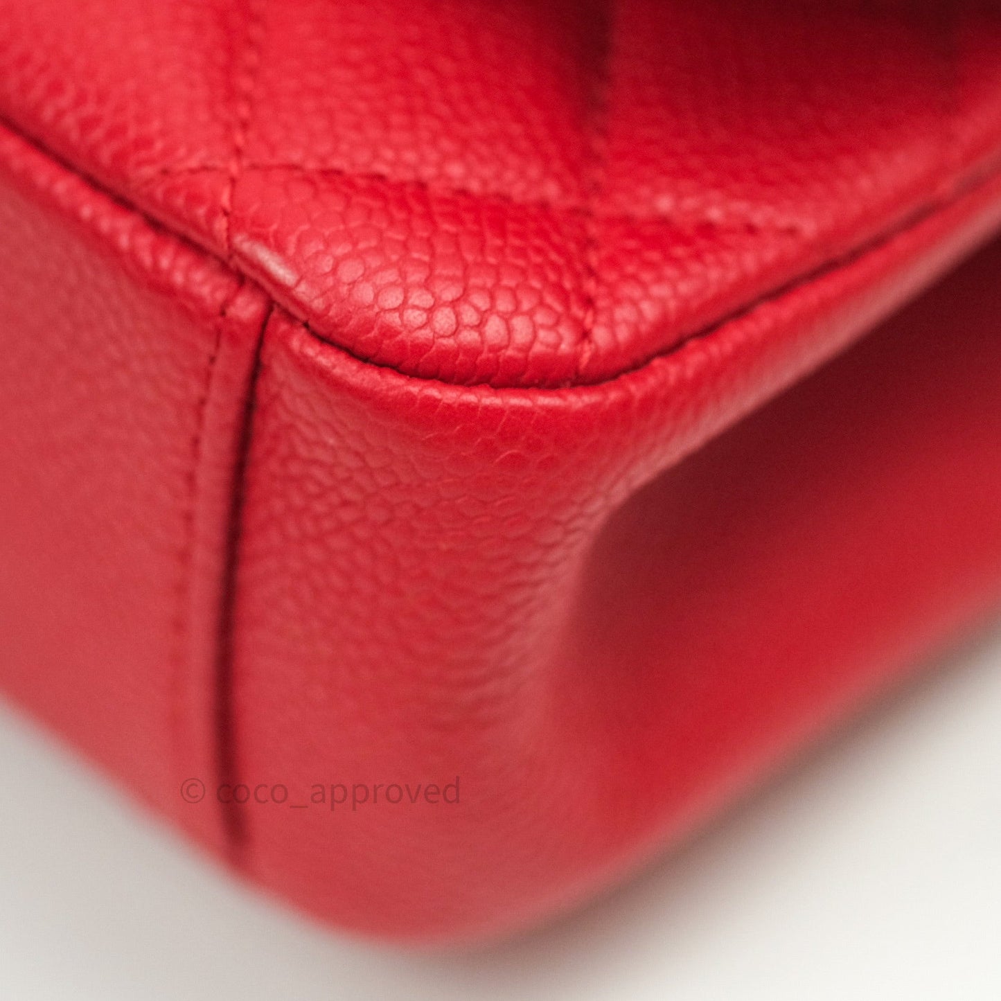 Chanel Quilted Medium CC Filigree Flap Red Caviar