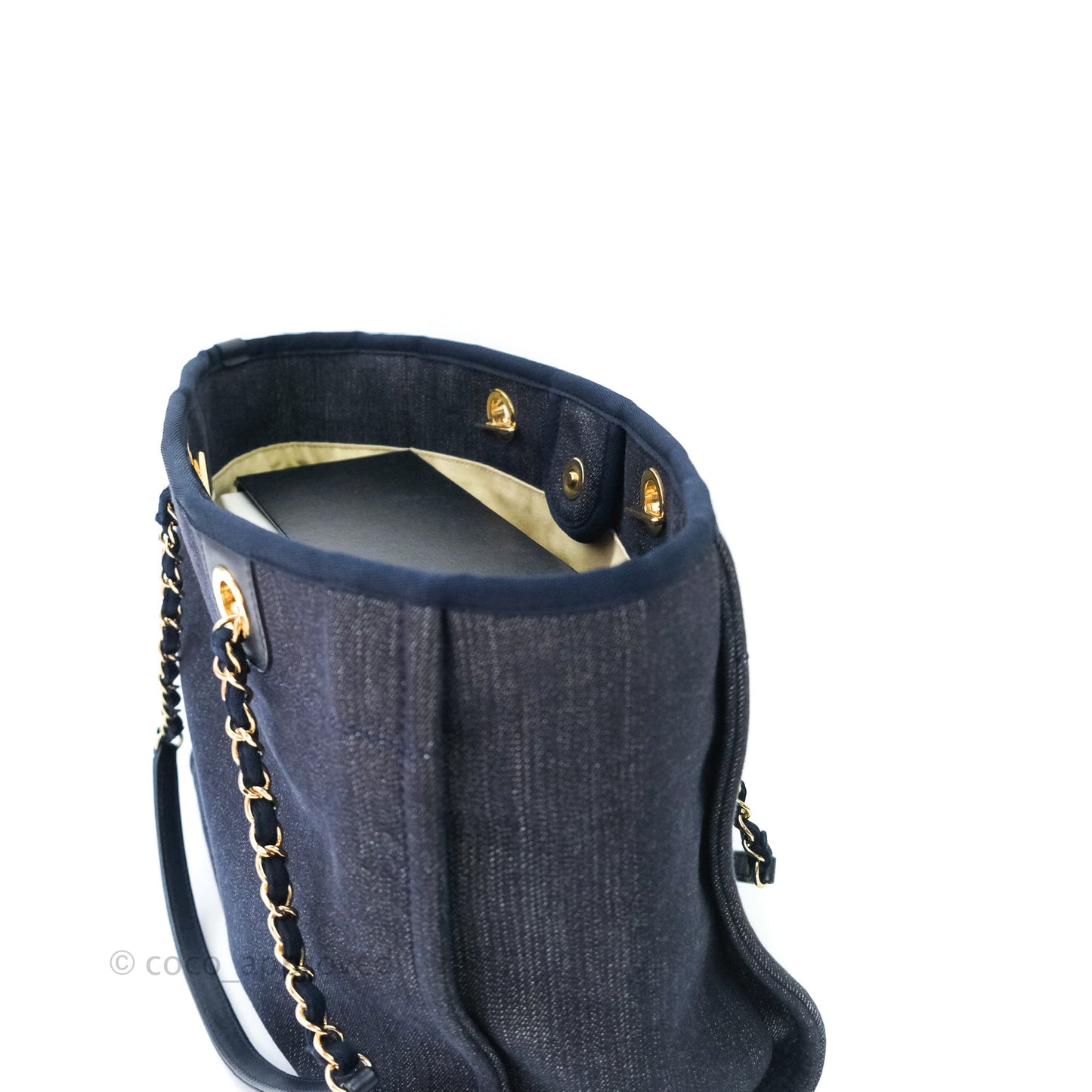Chanel Denim Deauville Medium Tote Navy