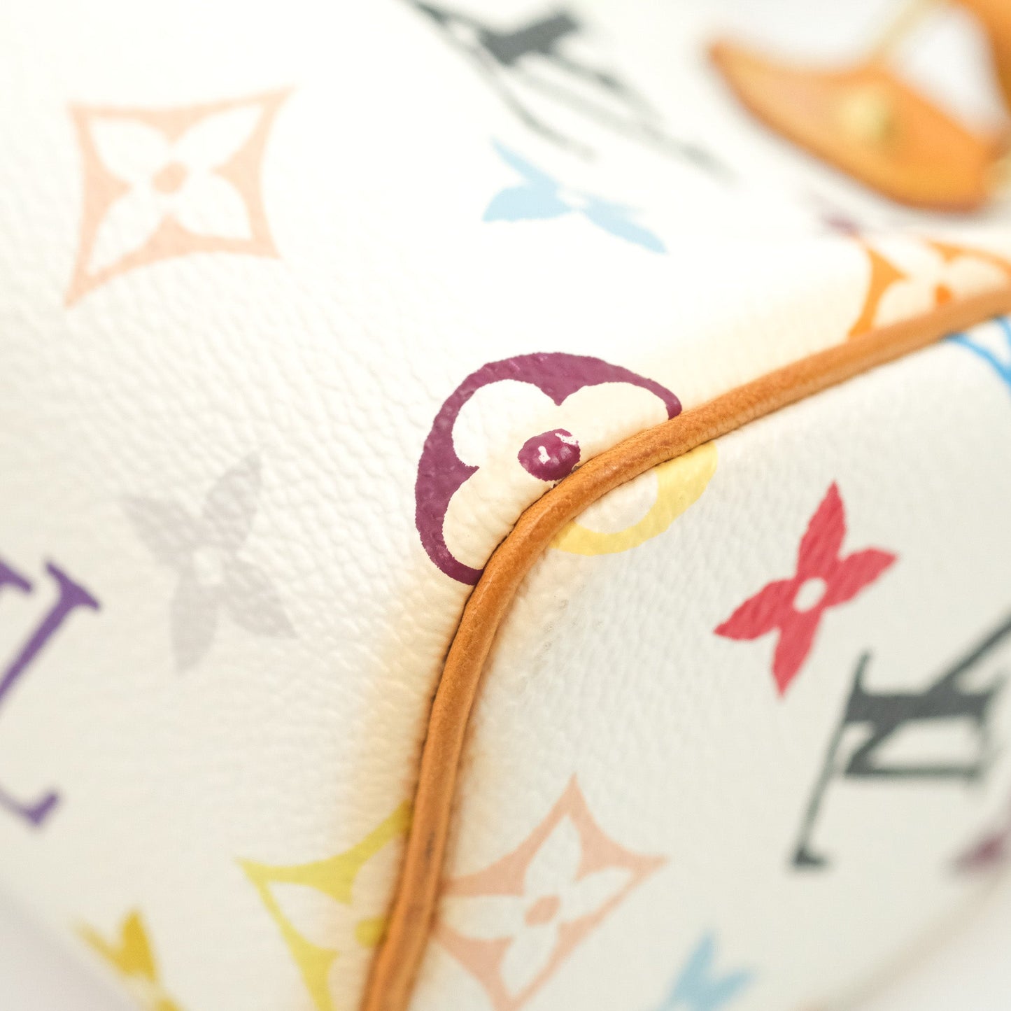 Louis Vuitton x Takashi Murakami Monogram Nano Speedy White Rainbow