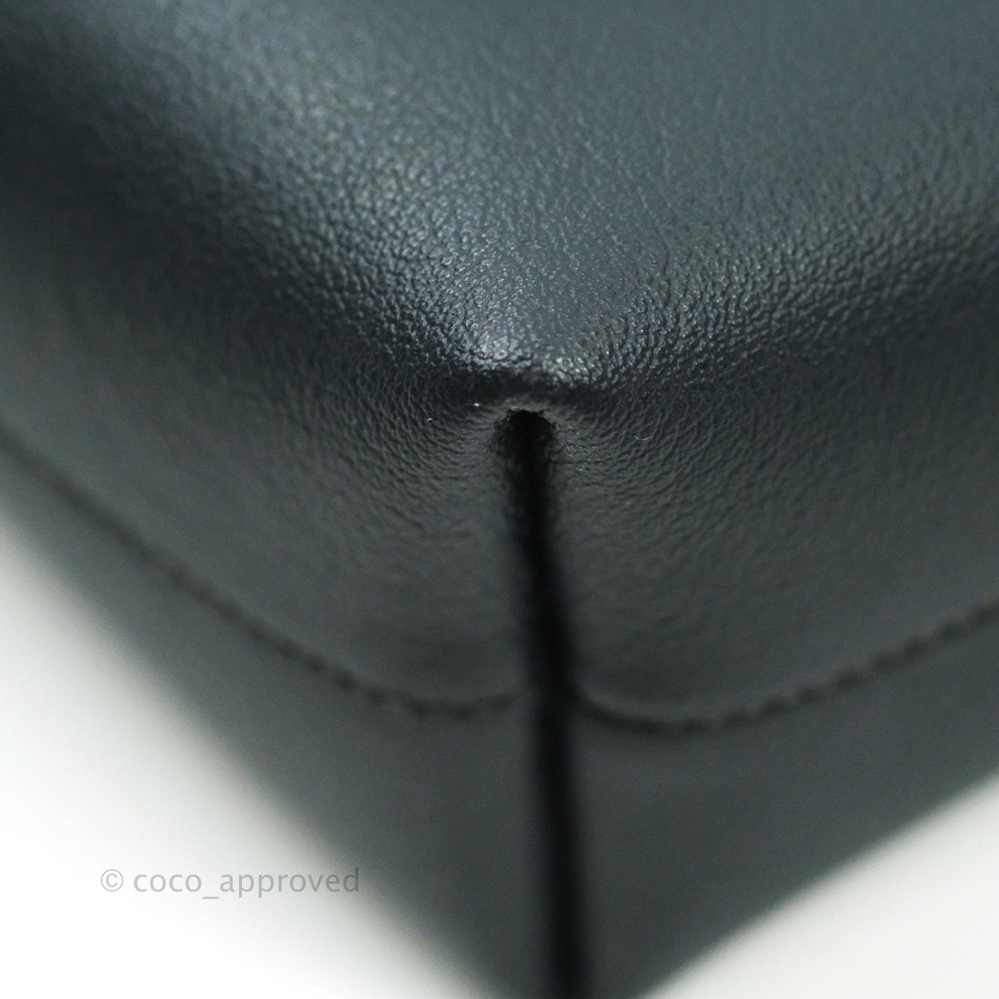 Saint Laurent Calfskin Shopping Tote Bag Dark Grey