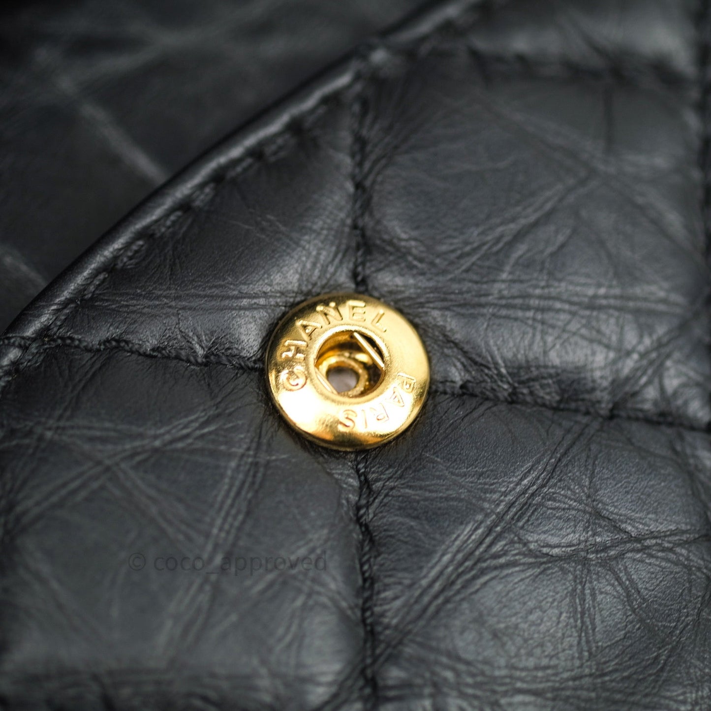Chanel Reissue Quilted Aged Calfskin Black Gold Hardware 226