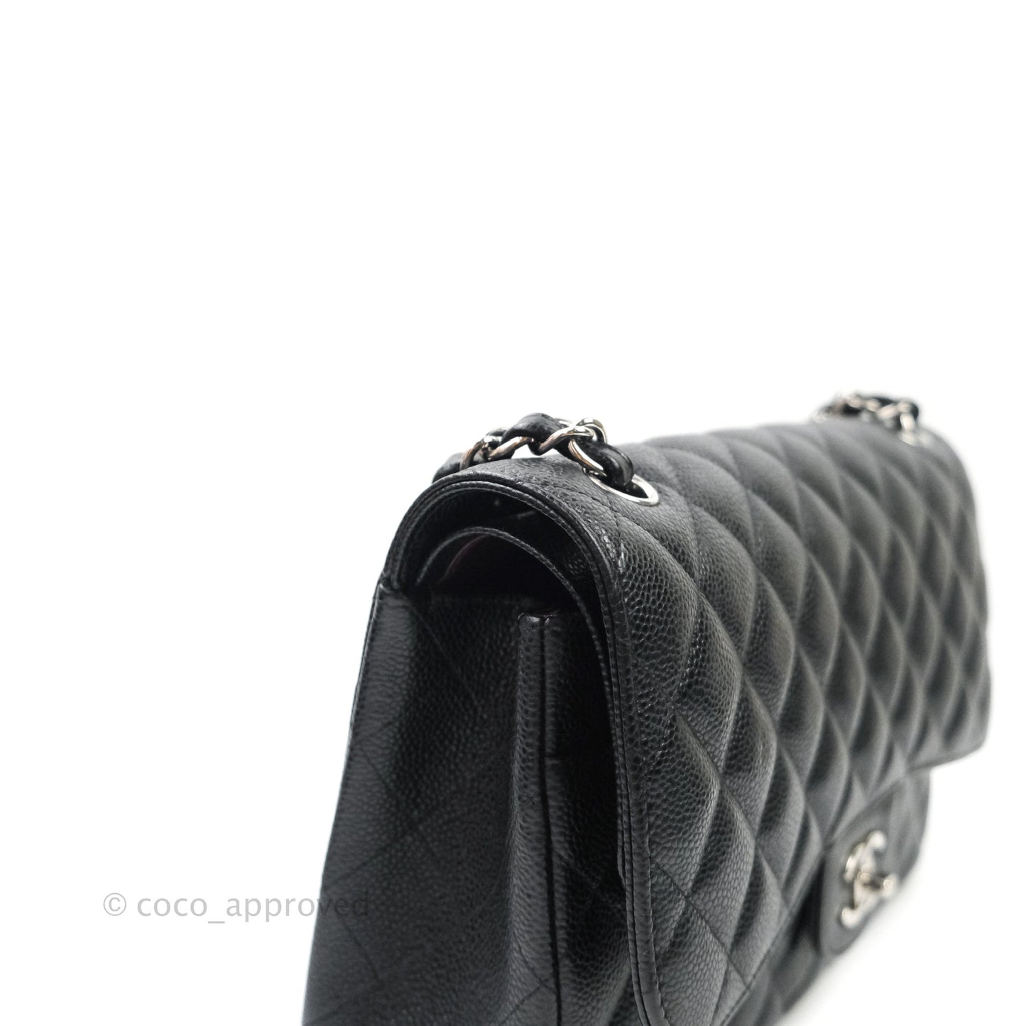 Chanel Jumbo Double Flap Black Caviar Silver Hardware⁣⁣