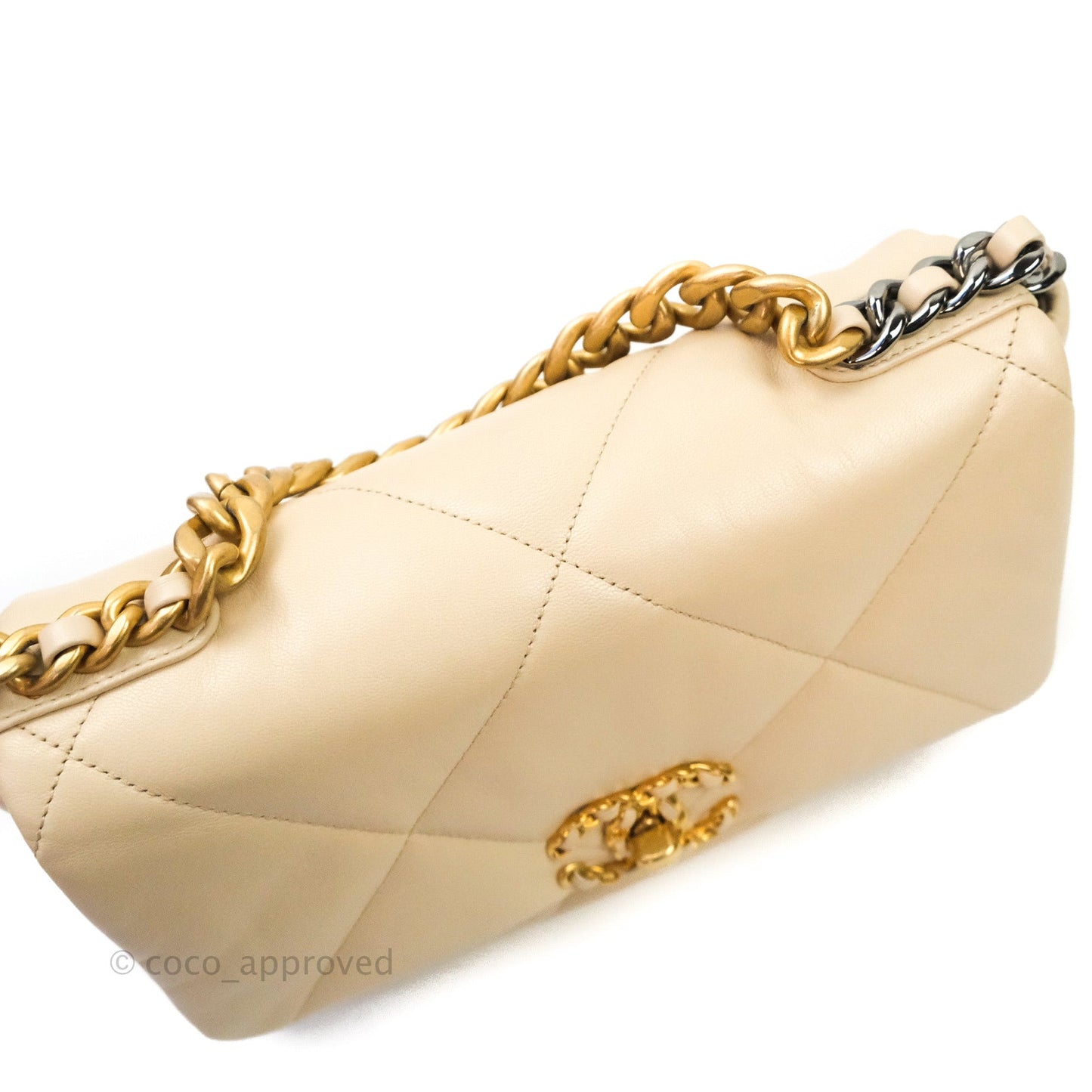 Chanel 19 Small Beige Mixed Hardware