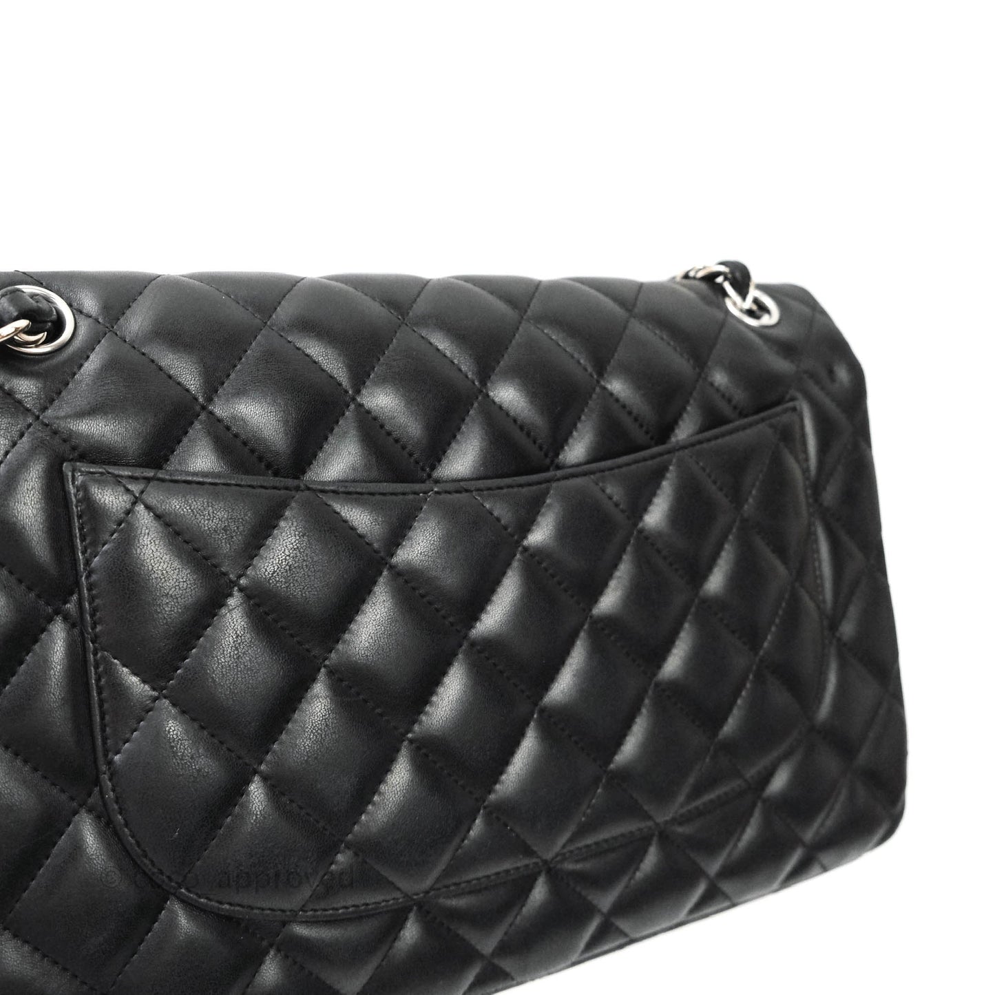 Chanel Jumbo Double Flap Black Lambskin Silver Hardware⁣⁣