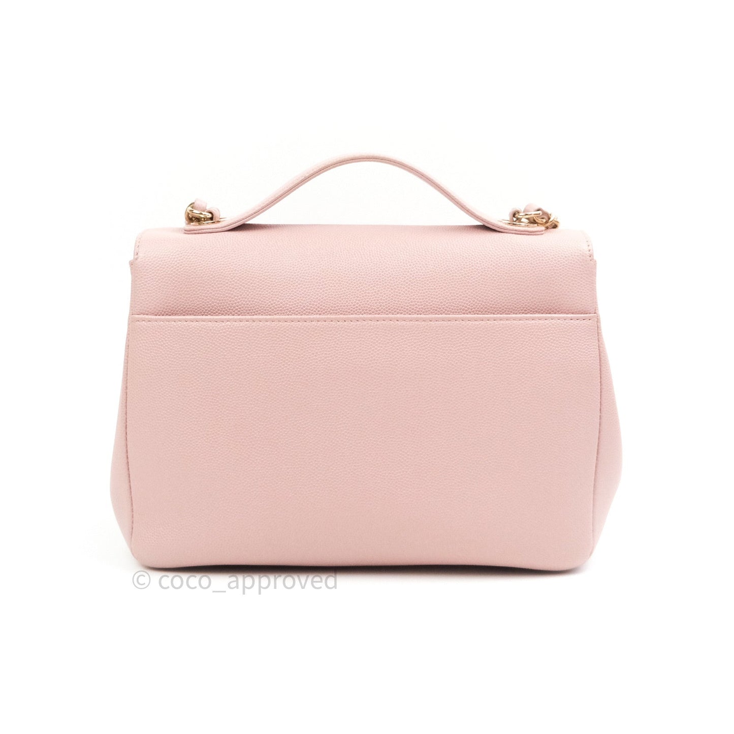 Chanel Quilted Medium Business Affinity Flap Light Pink Light Gold Hardware