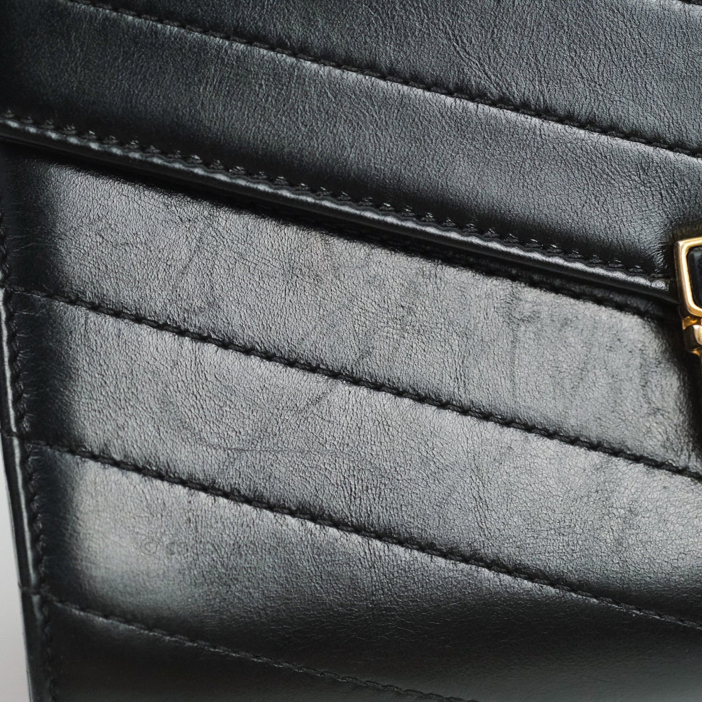 Chanel Chevron Calfskin Medium Medal Flap Black