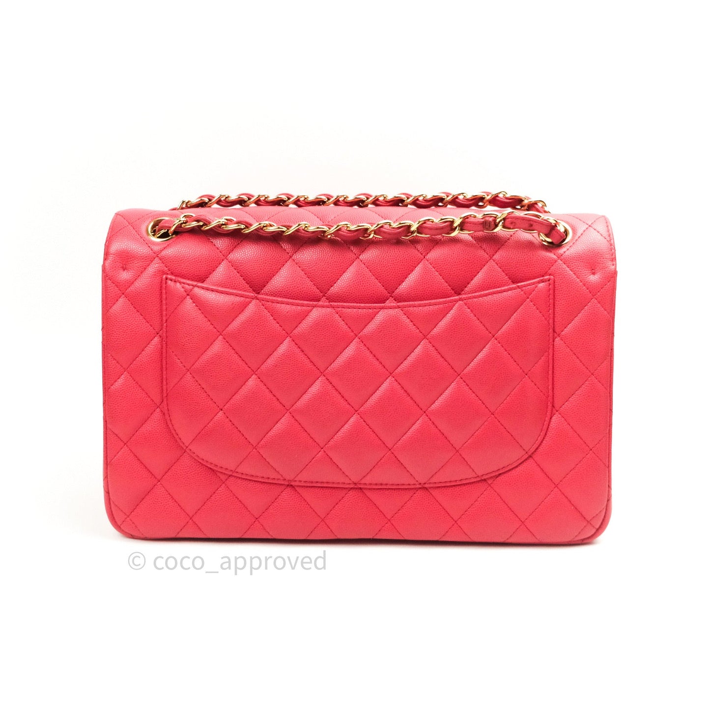 Chanel Classic Jumbo Double Flap Pink Caviar Gold Hardware⁣⁣ 17C
