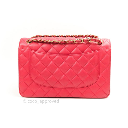 Chanel Classic Jumbo Double Flap Pink Caviar Gold Hardware⁣⁣ 17C