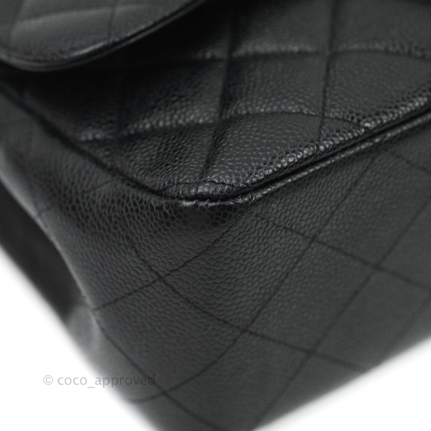 Chanel Jumbo Single Flap Black Caviar Gold Hardware⁣⁣