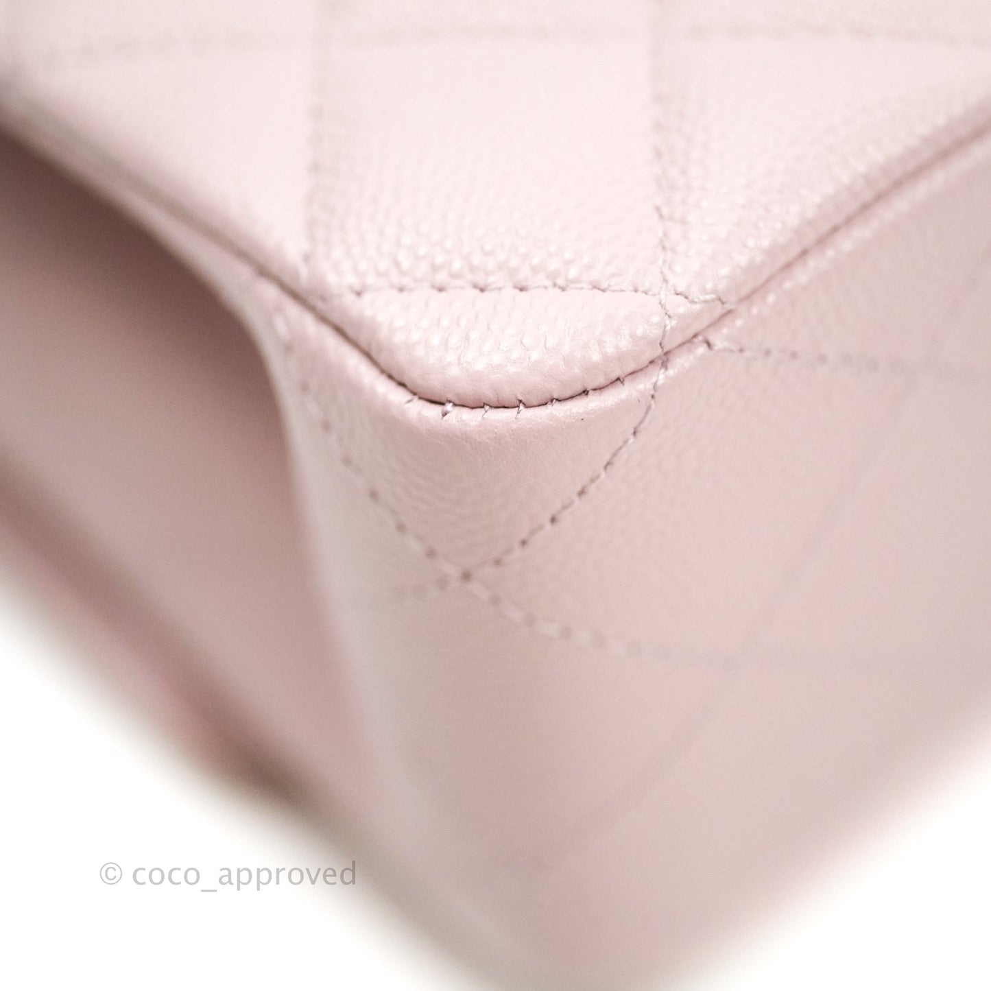 Chanel Classic M/L Medium Double Flap Bag Light Pink Caviar Gold Hardware