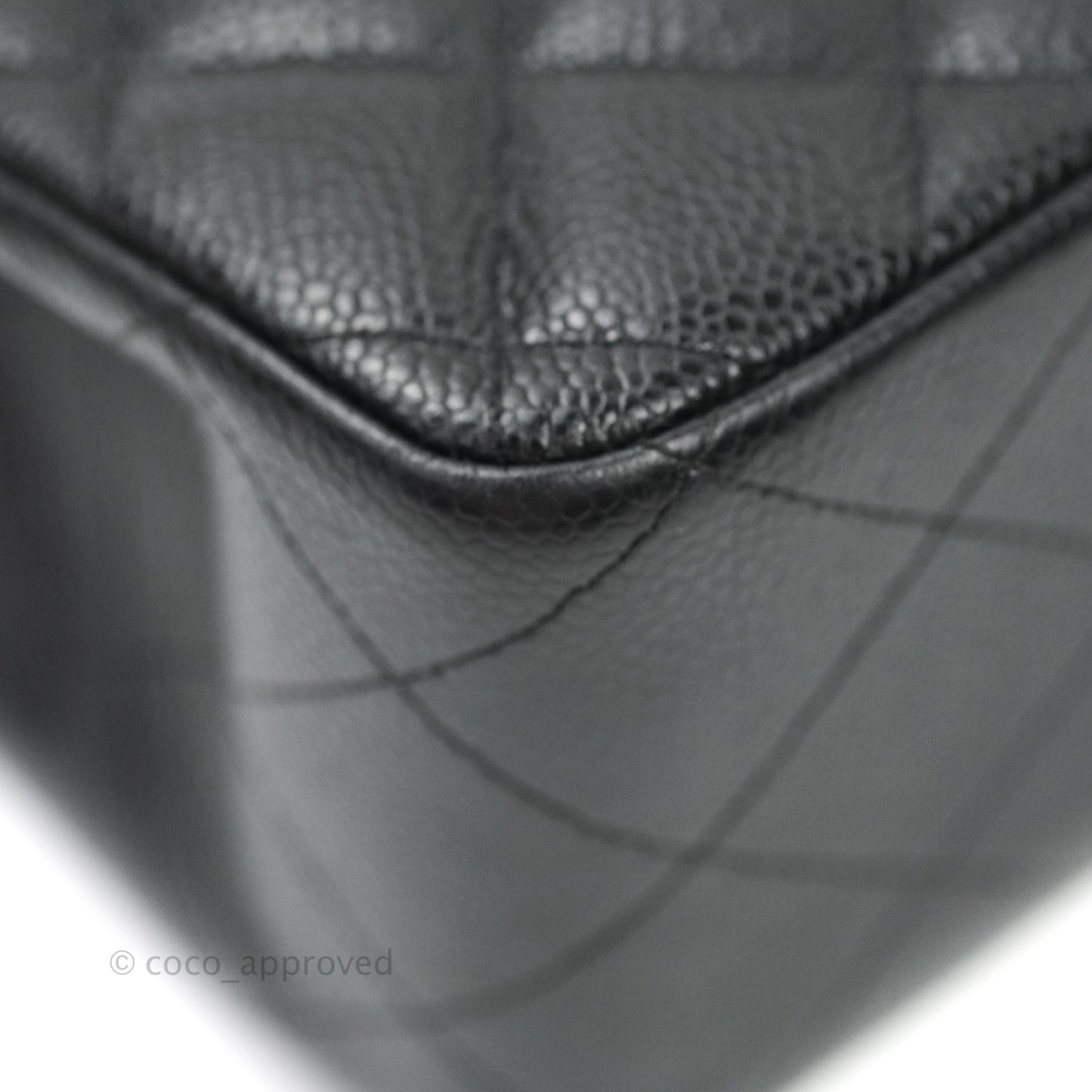 Chanel Jumbo Double Flap Black Caviar Silver Hardware⁣⁣