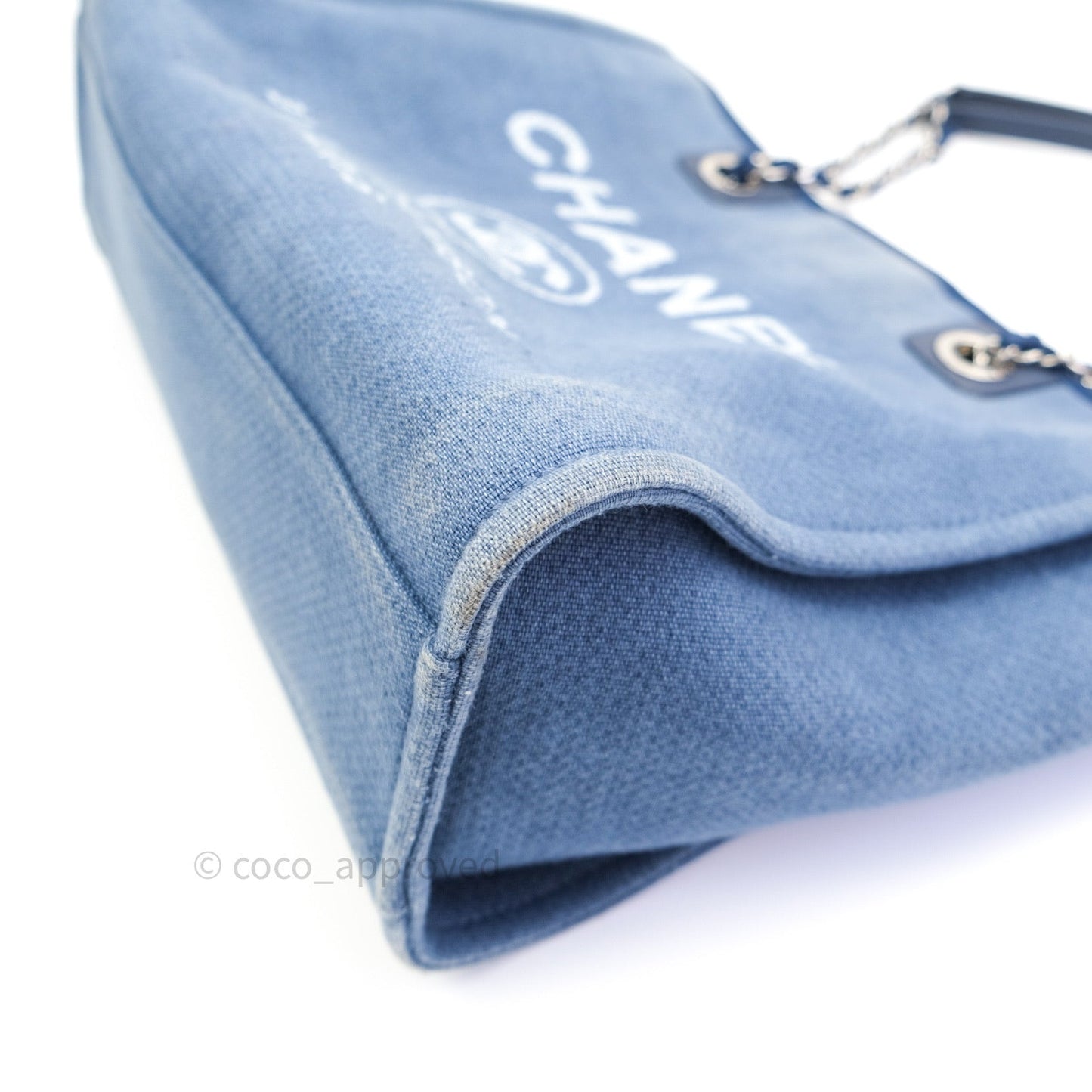 Chanel Canvas Deauville Medium Tote Blue
