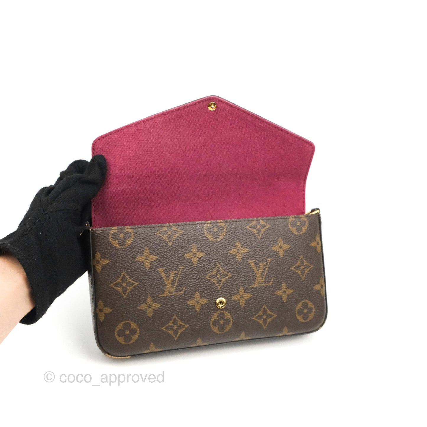 Louis Vuitton Félicie Pochette Monogram Canvas Fuchsia Pink
