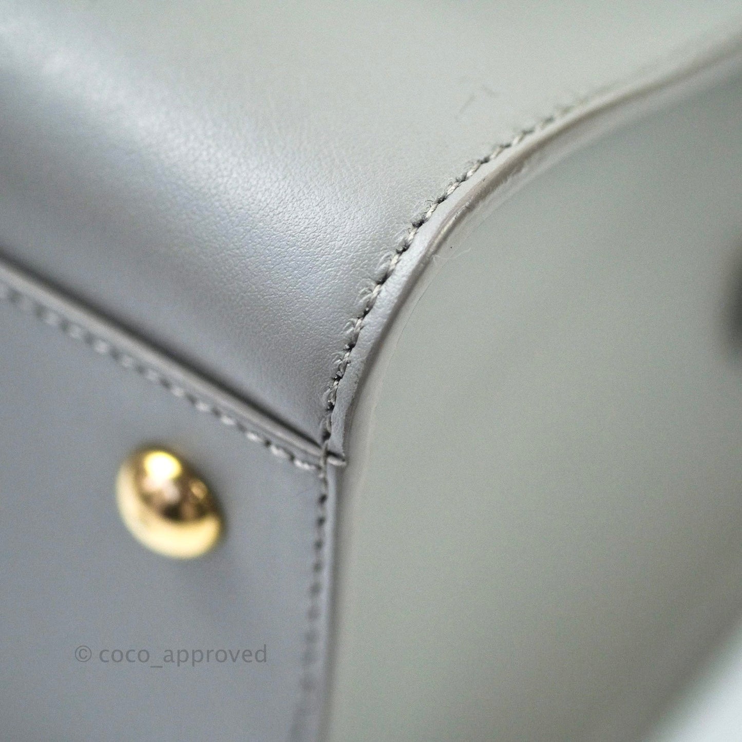 Saint Laurent Calfskin Monogram Cabas Fog