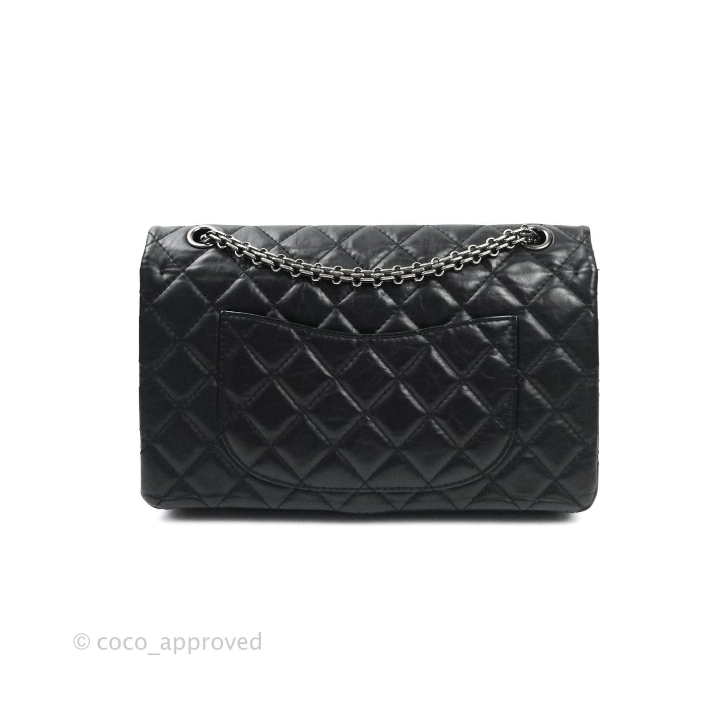 Chanel Reissue Quilted Aged Calfskin Black Ruthenium Hardware 226