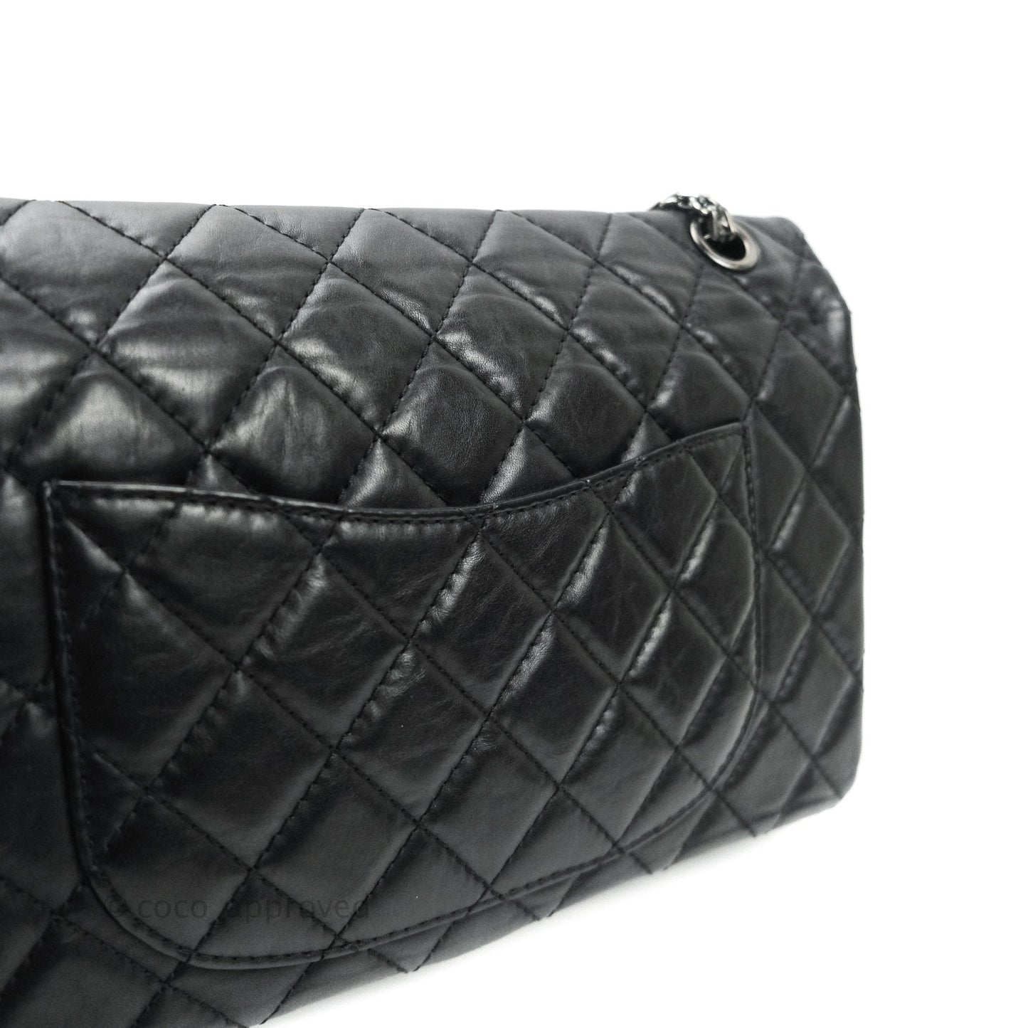 Chanel Reissue Quilted Aged Calfskin Black Ruthenium Hardware 226