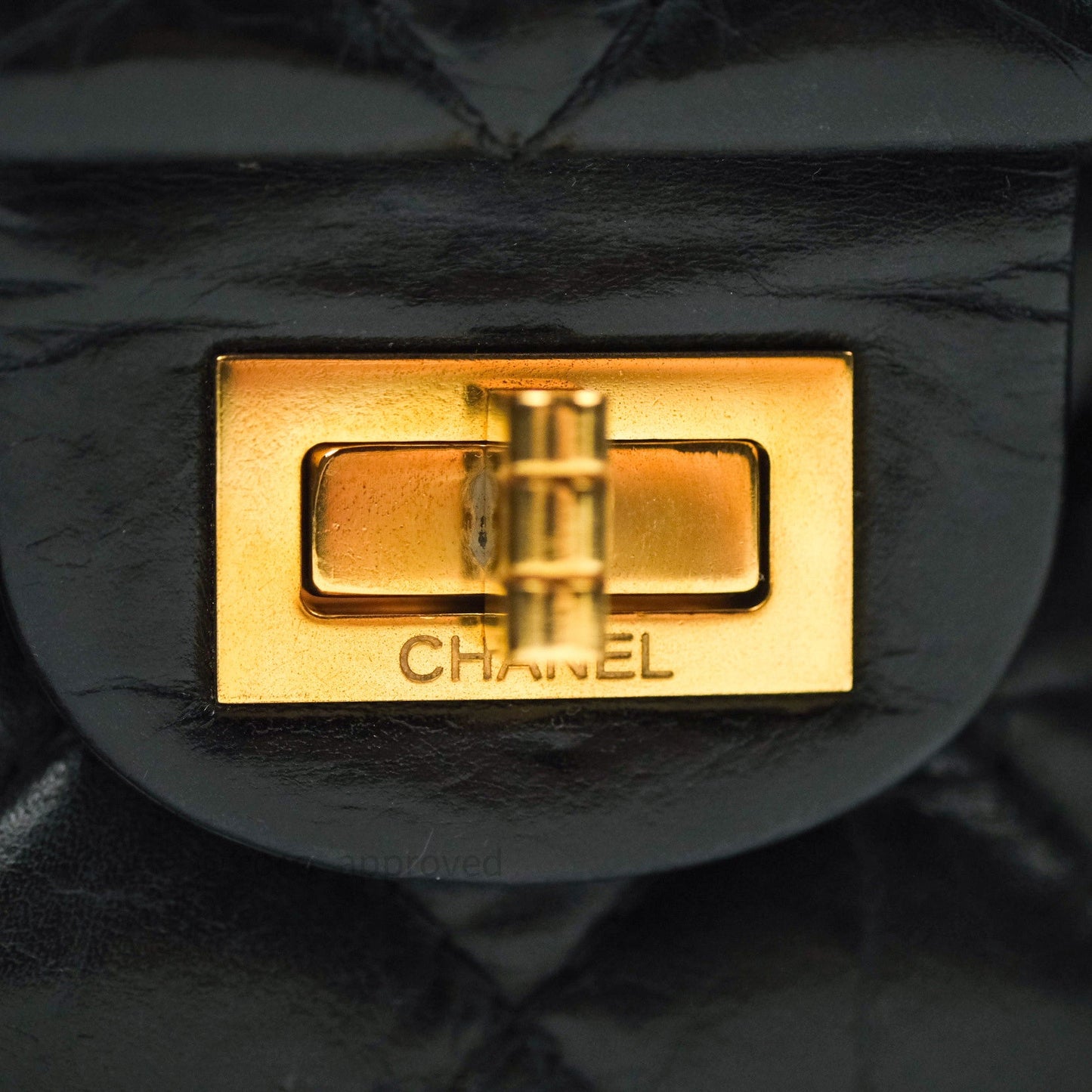 Chanel Reissue Quilted Aged Calfskin Black Gold Hardware 226