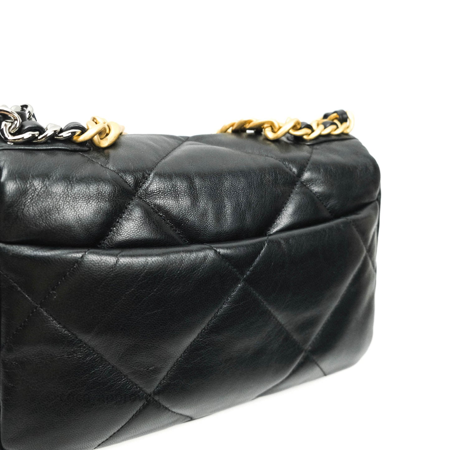 Chanel 19 Small Black Goatskin Mixed Hardware