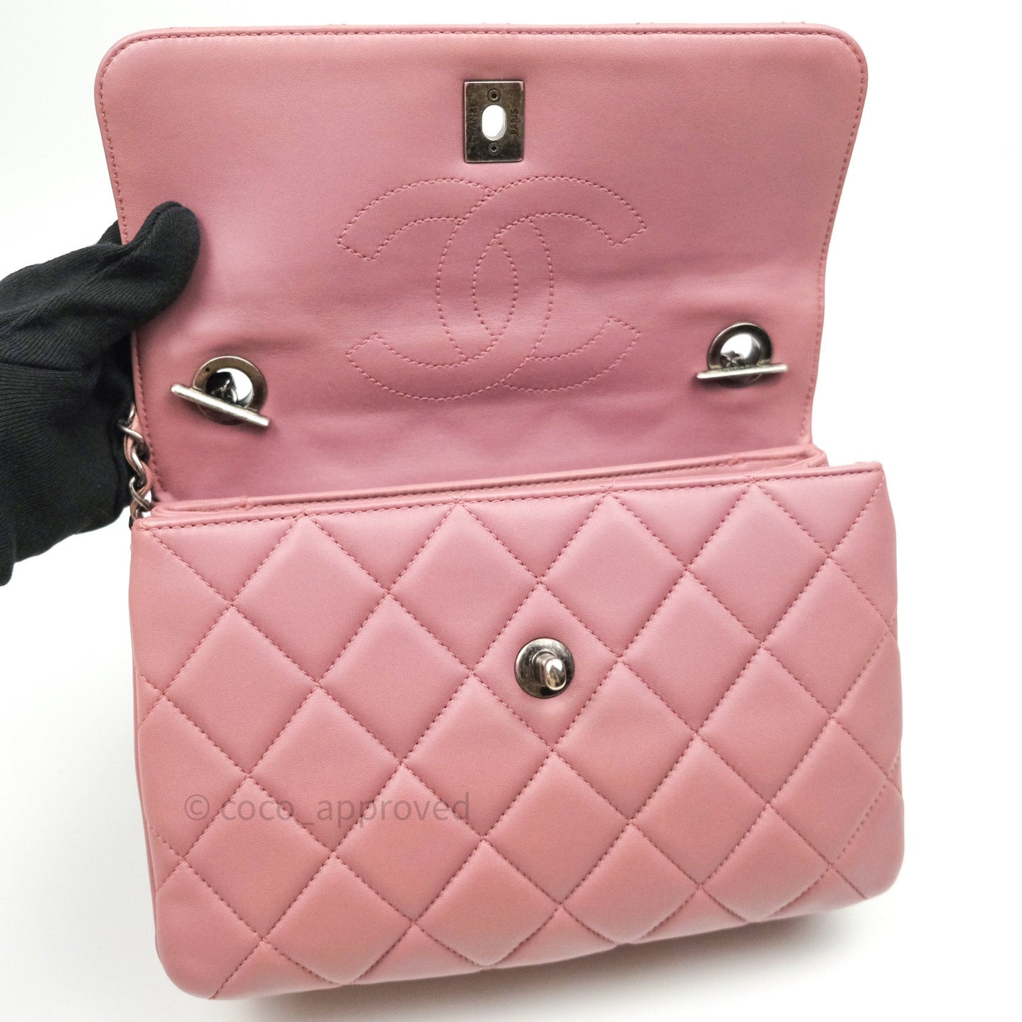 Chanel Quilted Small Trendy CC Flap Bag Mauve Pink Lambskin Ruthenium Hardware
