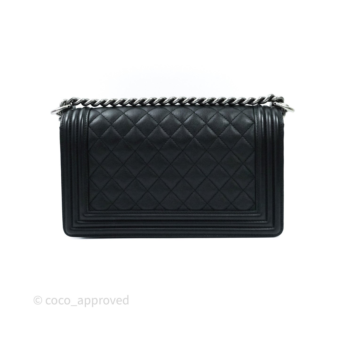Chanel Quilted Medium Calfskin Boy Flap Ruthenium Hardware