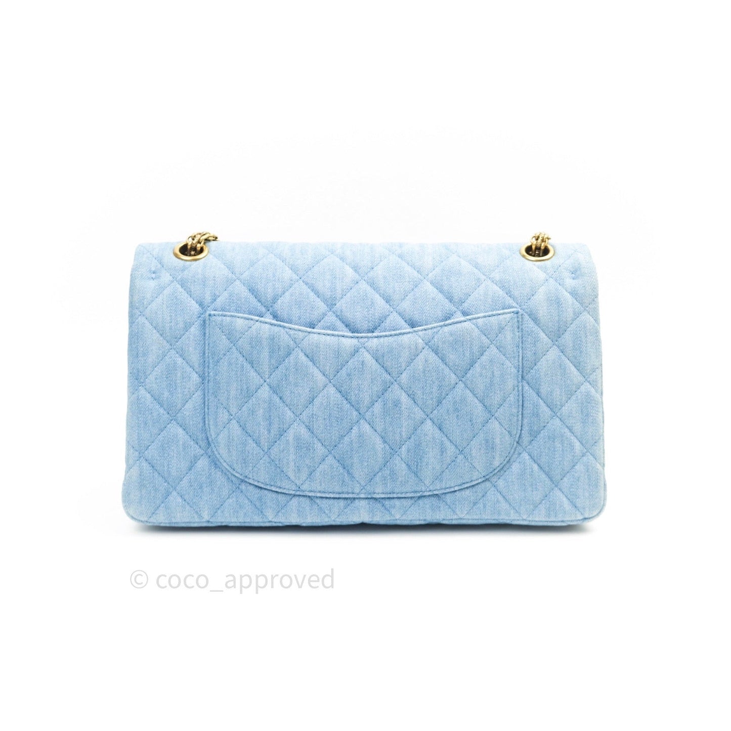 Chanel Reissue Quilted Denim Blue Gold Hardware 226