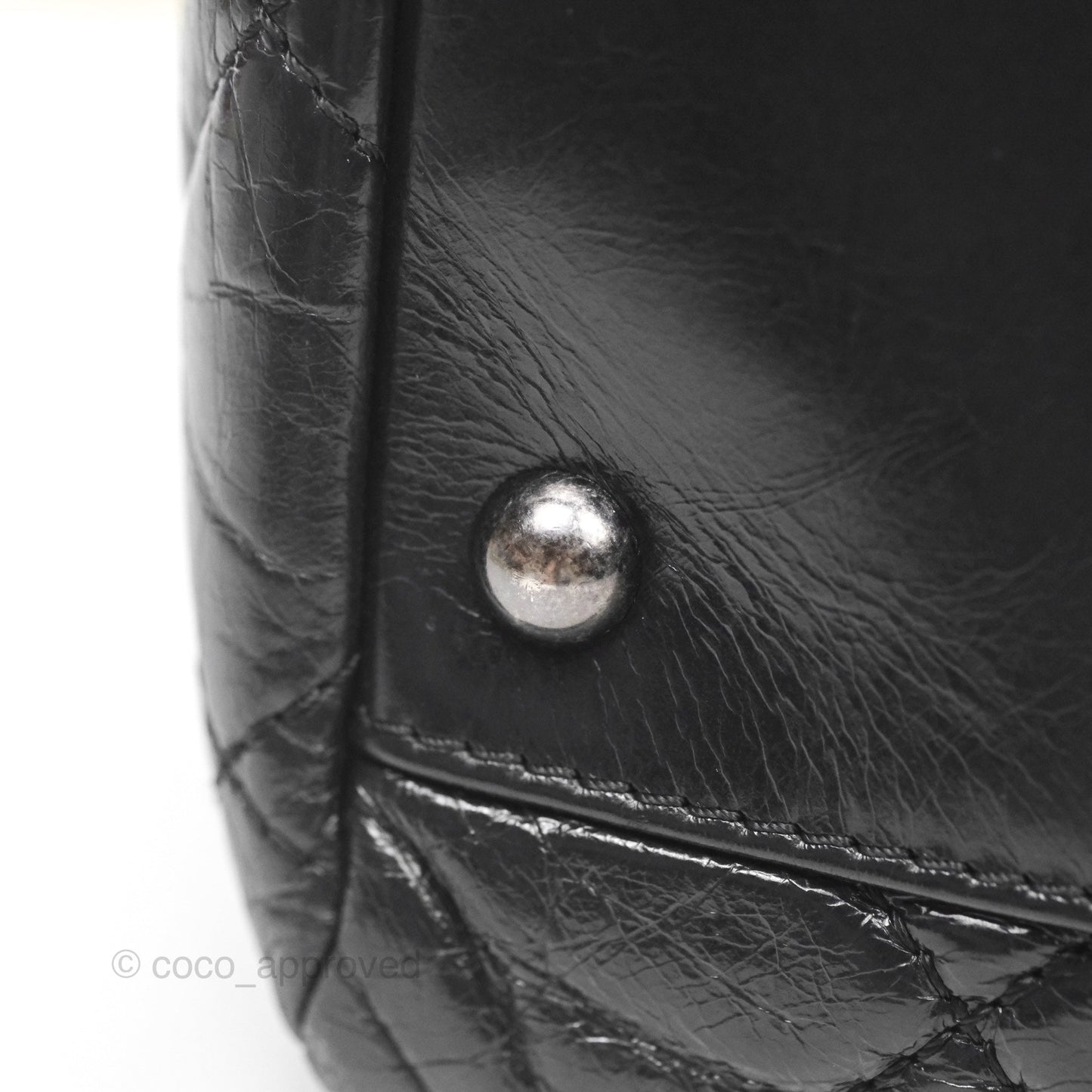 Chanel Large Shopping Tote Black Ruthenium Hardware