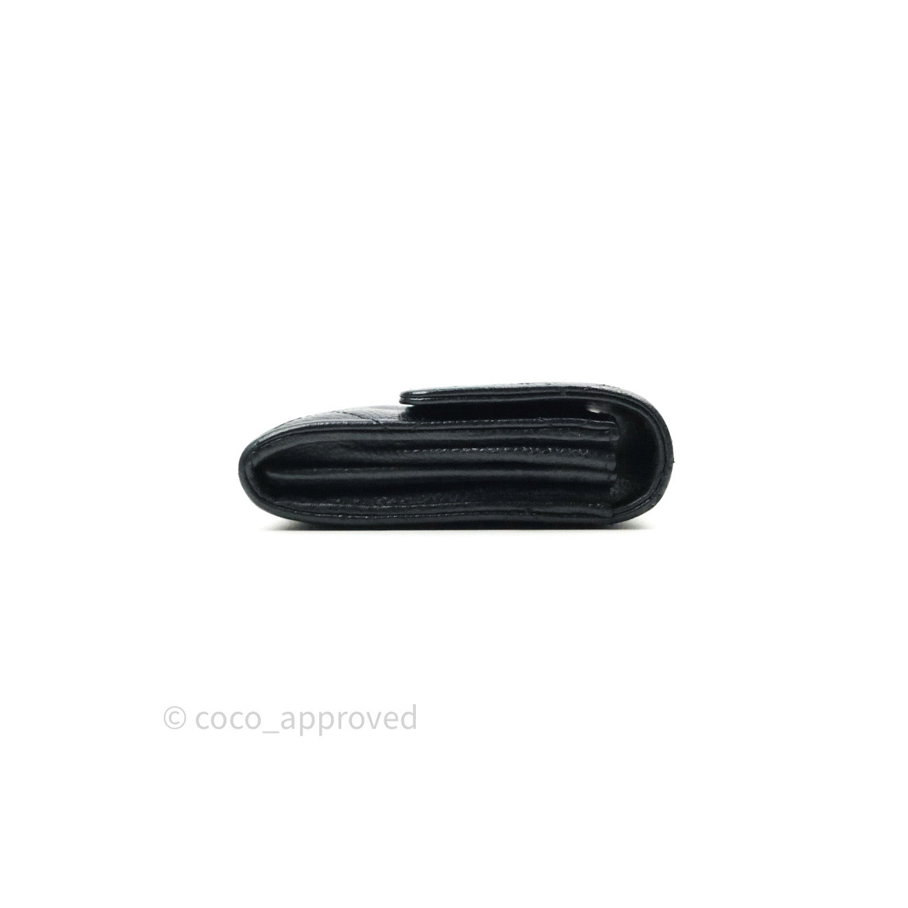 Chanel Long Wallet Black Caviar Gold Hardware