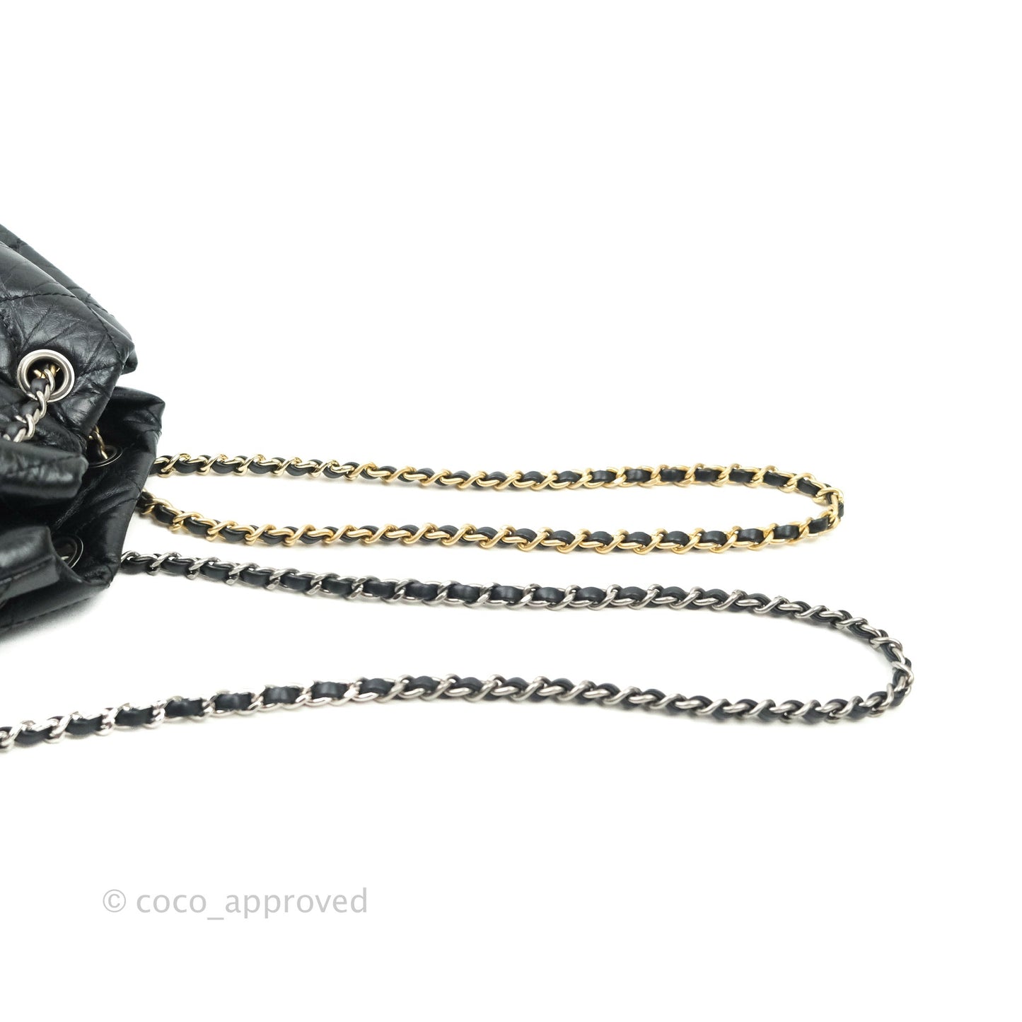 Chanel Small Gabrielle Backpack Black Aged Calfskin
