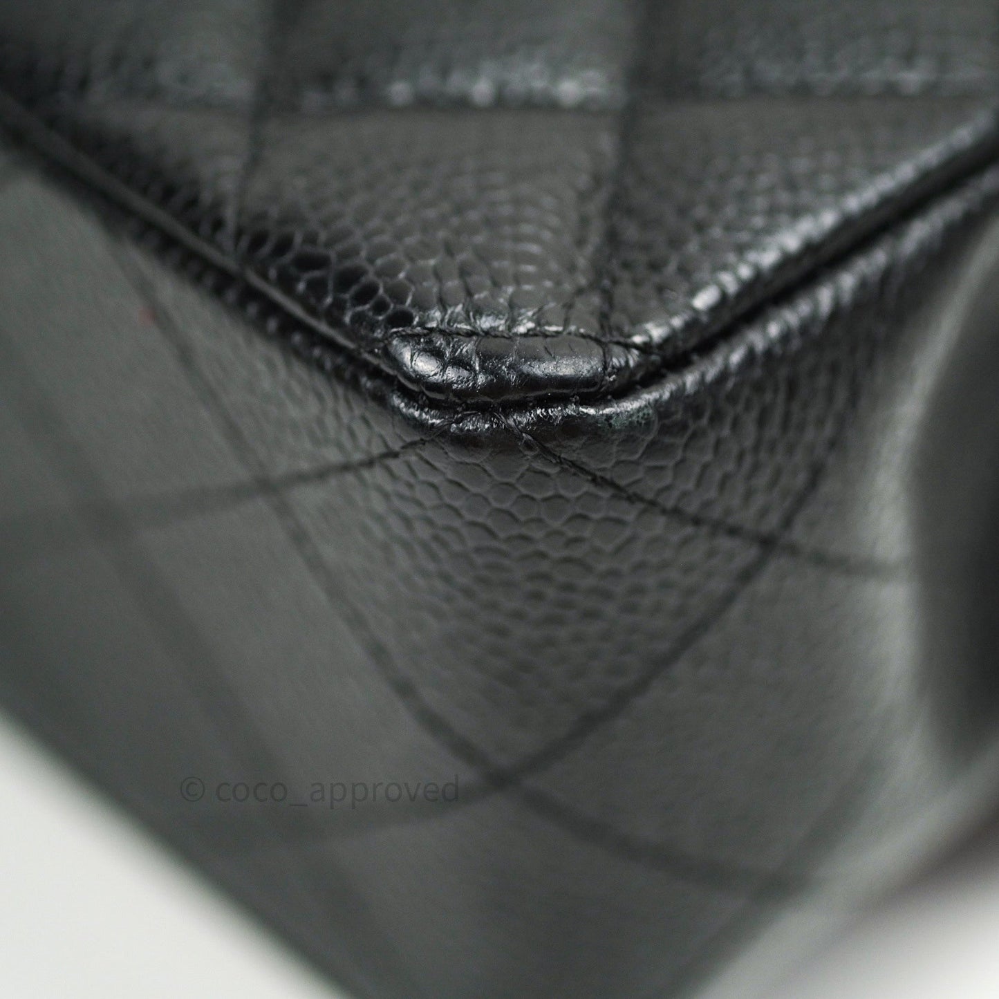 Chanel Quilted S/M Small Classic Flap Black Caviar Silver Hardware