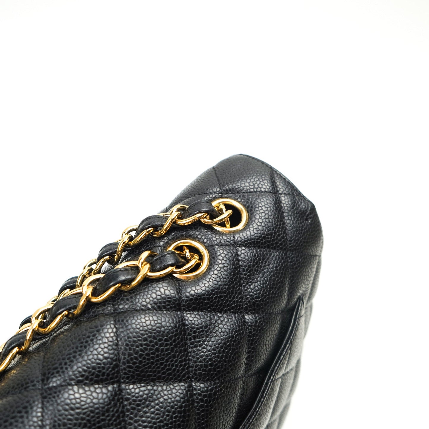 Chanel Jumbo Single Flap Black Caviar Gold Hardware⁣⁣