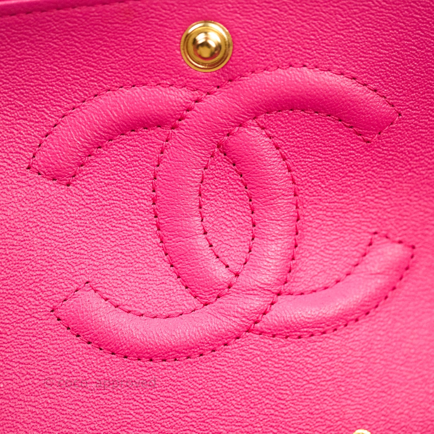 Chanel Classic M/L Medium Double Flap Hot Pink Lambskin Gold Hardware