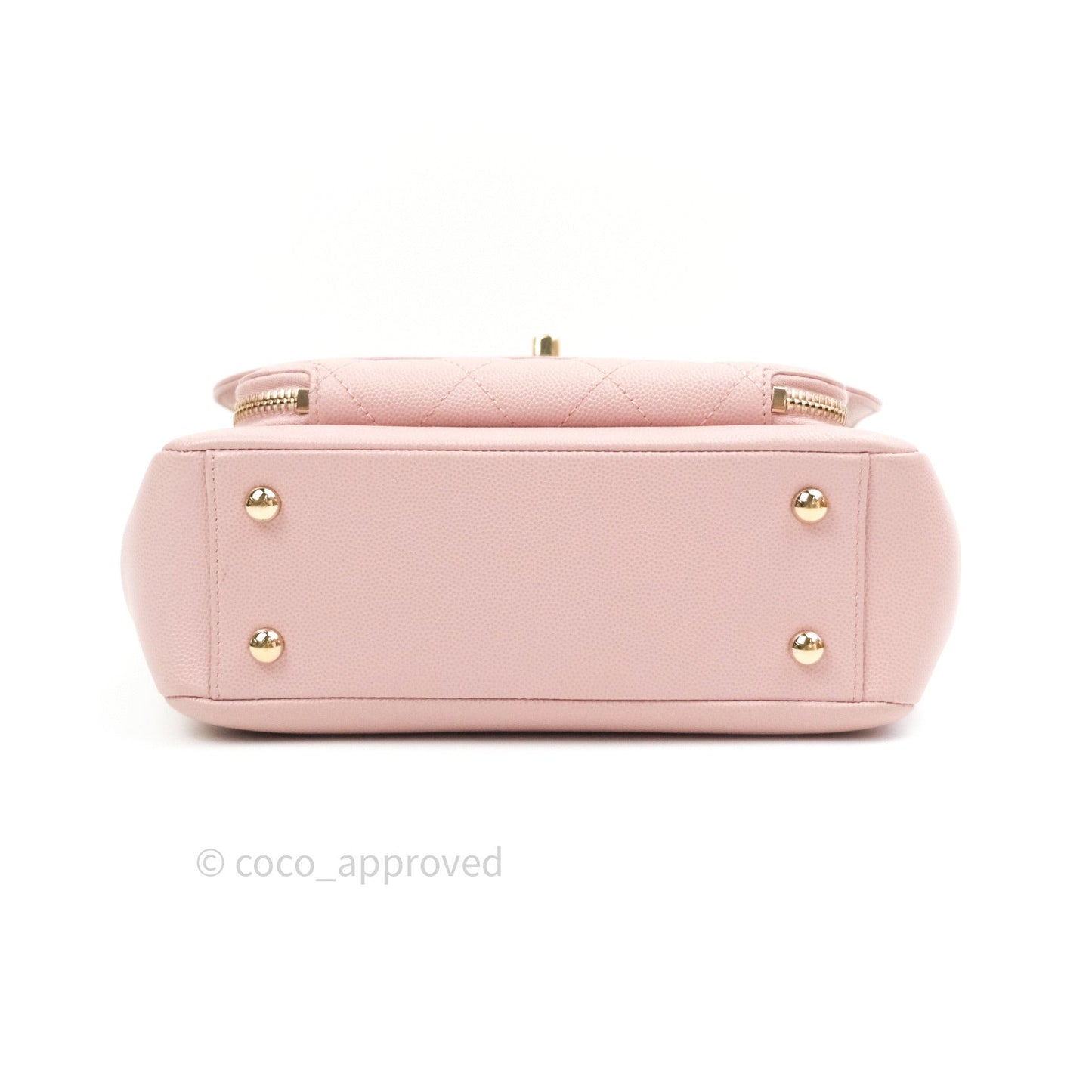 Chanel Quilted Medium Business Affinity Flap Light Pink Light Gold Hardware