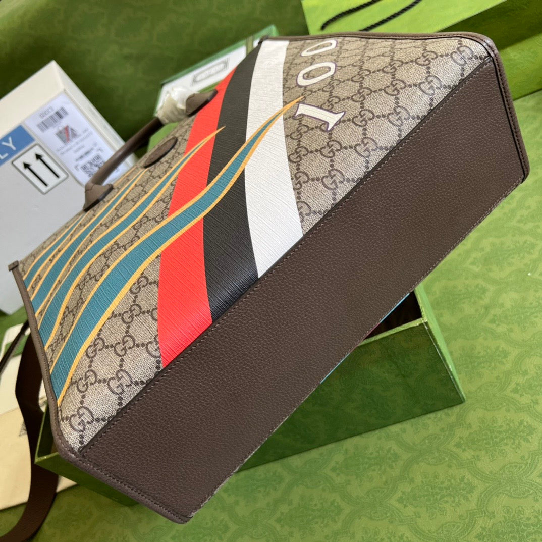 Luxury Gucci Medium Tote Bag With Geometric Print