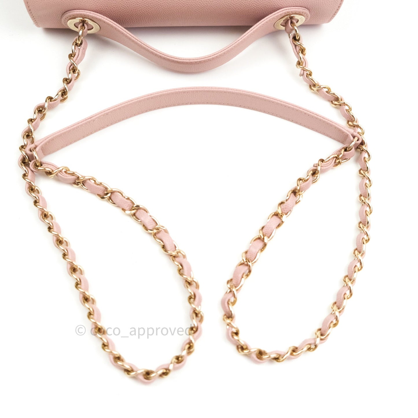 Chanel Quilted Medium Business Affinity Flap Light Pink Light Gold Hardware