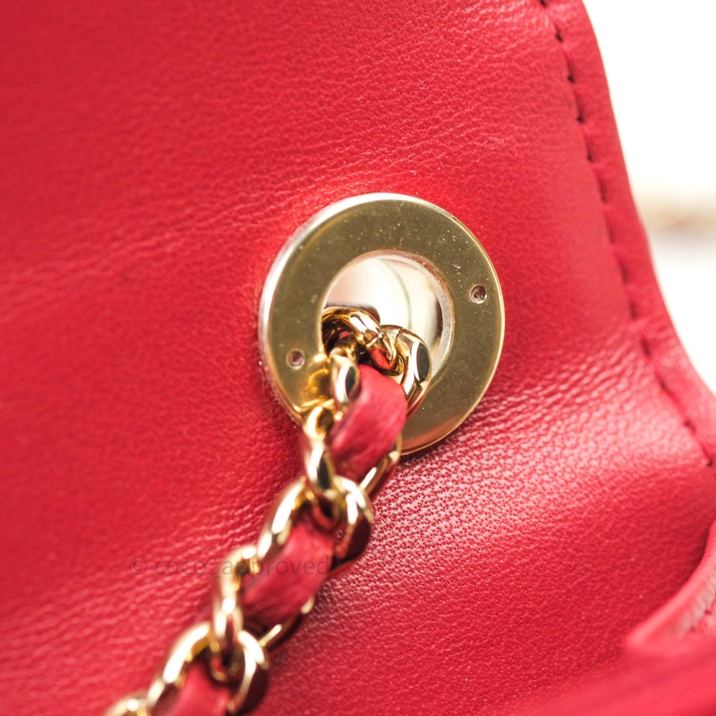 Chanel Trendy CC WOC Wallet on Chain Red Lambskin Gold Hardware