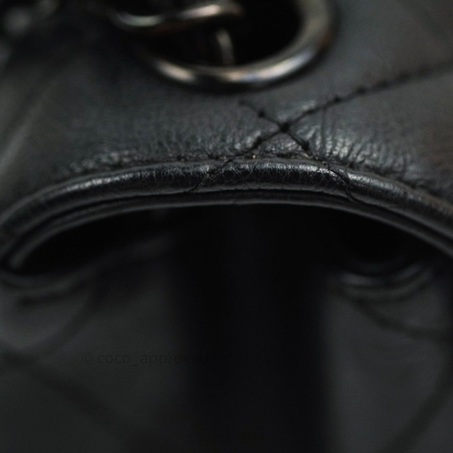 Chanel Quilted Mini Square Flap So Black Crumpled Calfskin